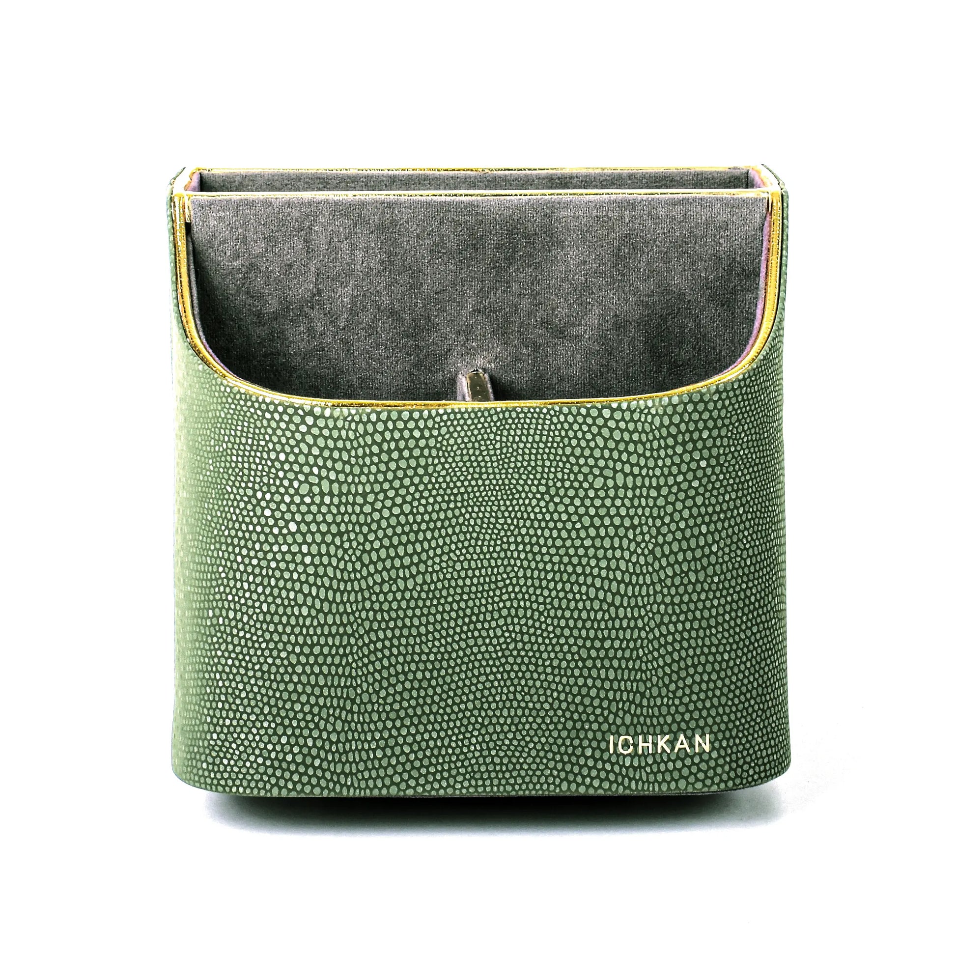 Leatherette Multi-Utility Rotating Holder Organiser | Olive Green | Serpentine Ichkan