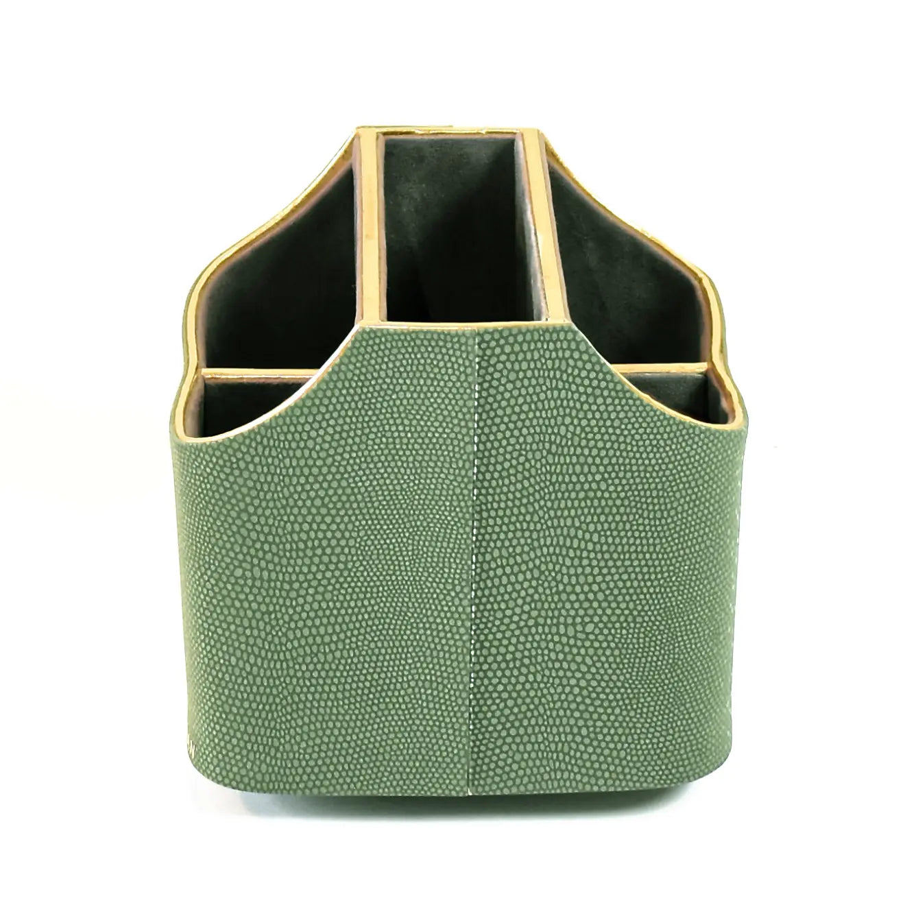 Leatherette Multi-Utility Rotating Holder Organiser | Olive Green | Serpentine Ichkan