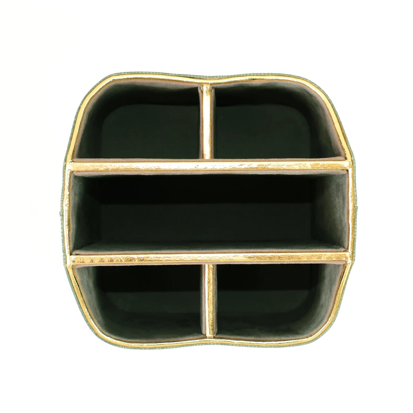 Leatherette Multi-Utility Rotating Holder Organiser | Olive Green | Serpentine Ichkan