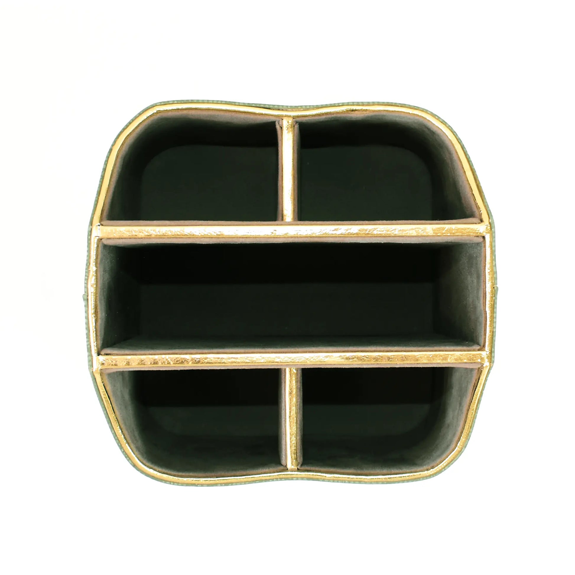 Leatherette Multi-Utility Rotating Holder Organiser | Olive Green | Serpentine Ichkan