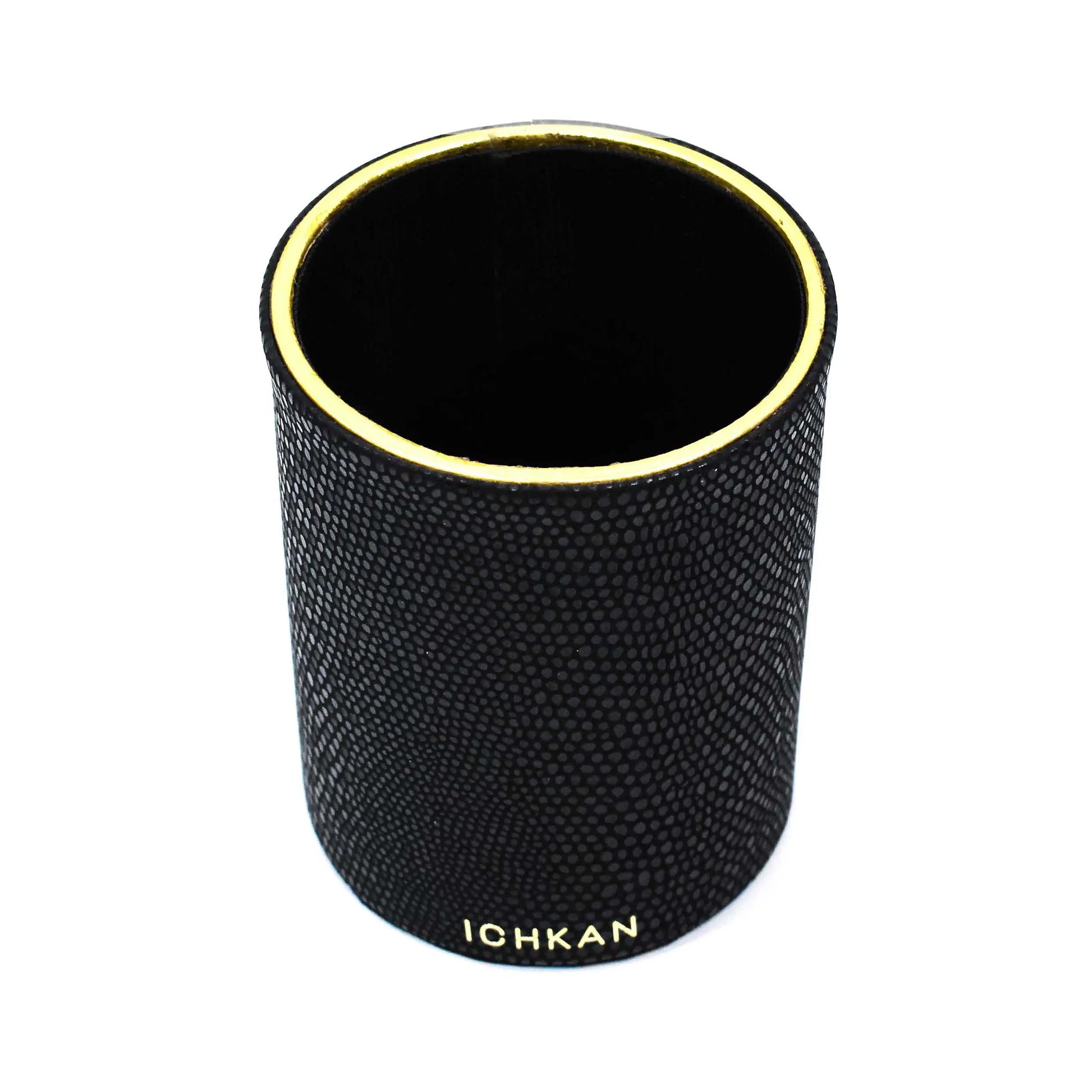 Leatherette Circular Pen/Brush Holder | Black | Serpentine Ichkan