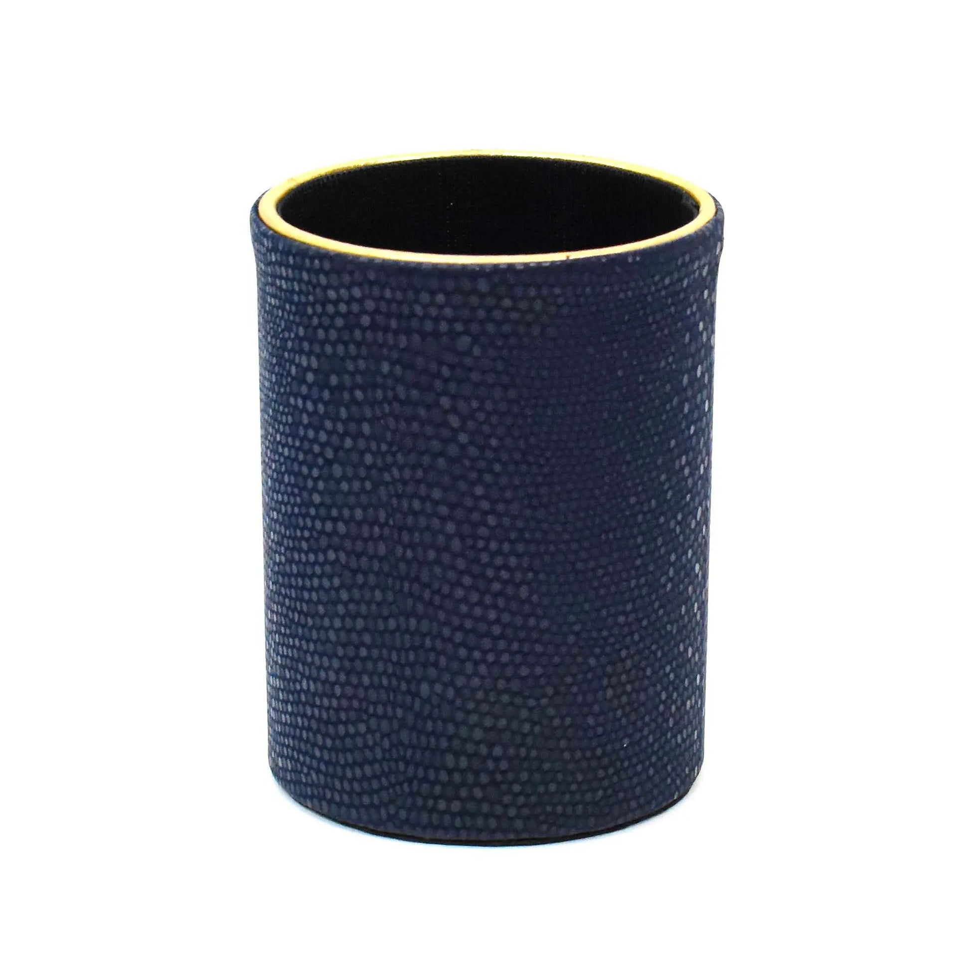 Leatherette Circular Pen/Brush Holder | Blue | Serpentine Ichkan
