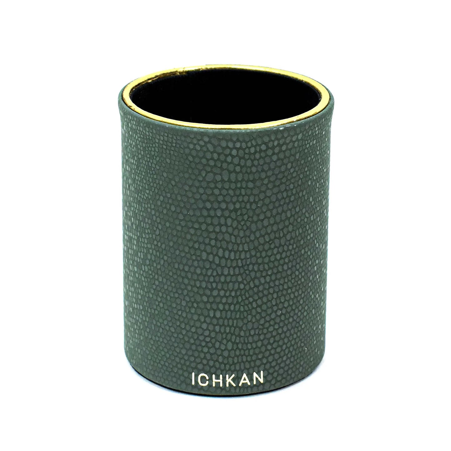Leatherette Circular Pen/Brush Holder | Olive Green | Serpentine Ichkan