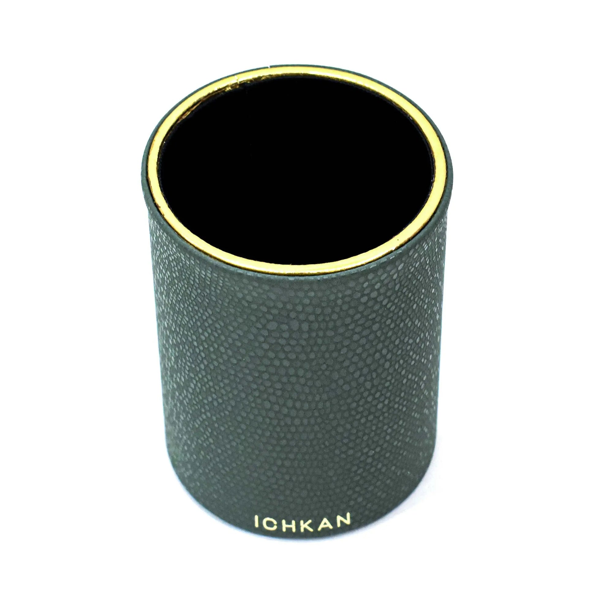 Leatherette Circular Pen/Brush Holder | Olive Green | Serpentine Ichkan