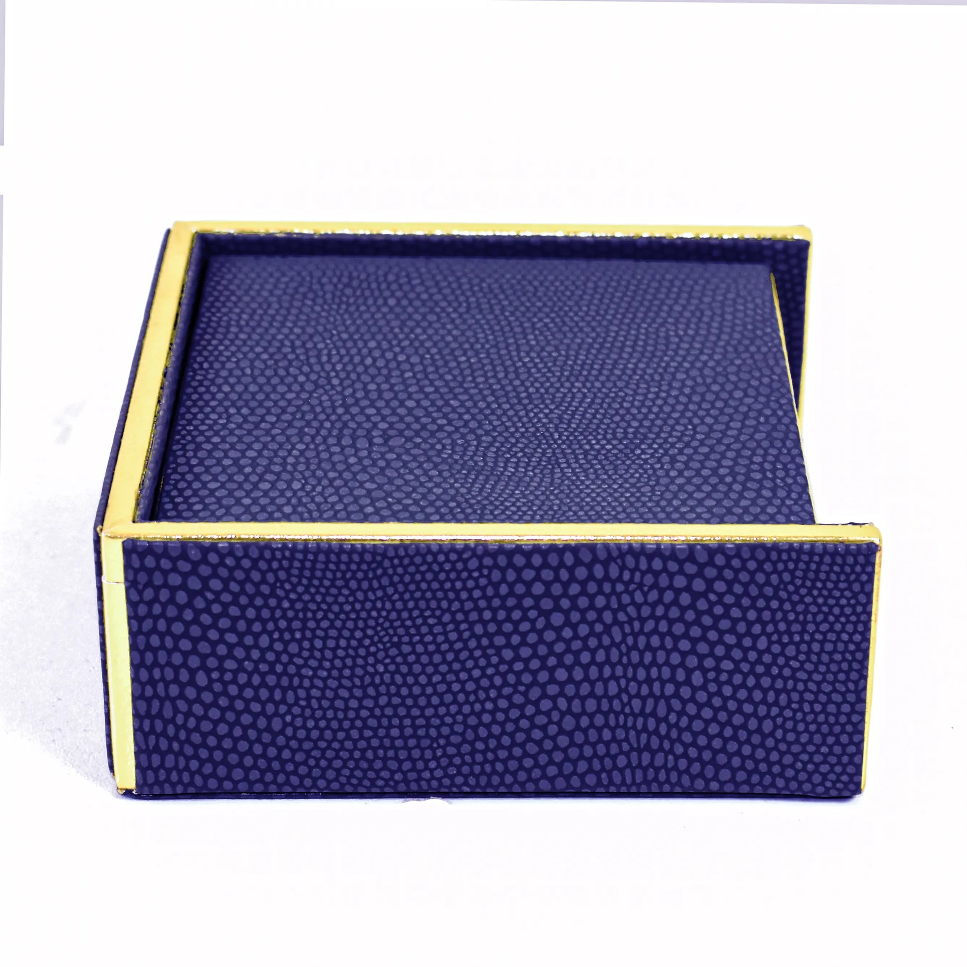 Leatherette Square Coasters Set of 6 | Blue | Serpentine Ichkan