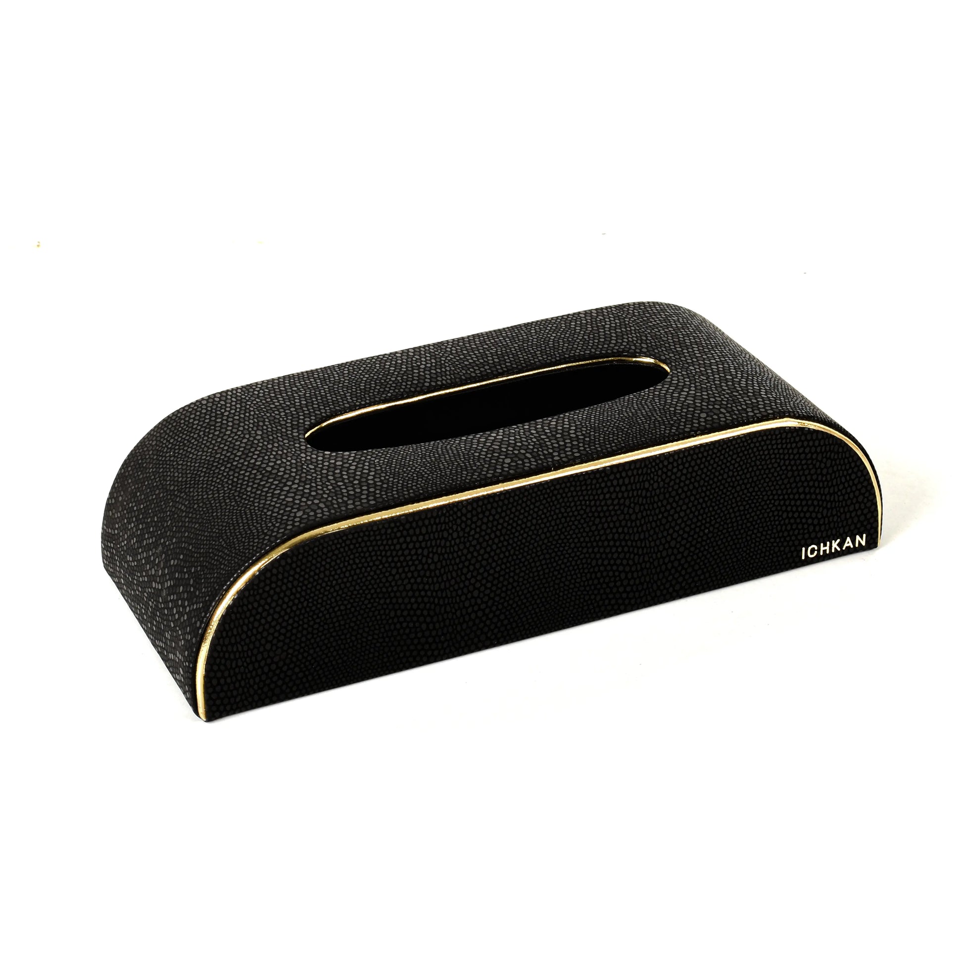 Leatherette Curve Tissue Holder | Black | Serpentine Ichkan