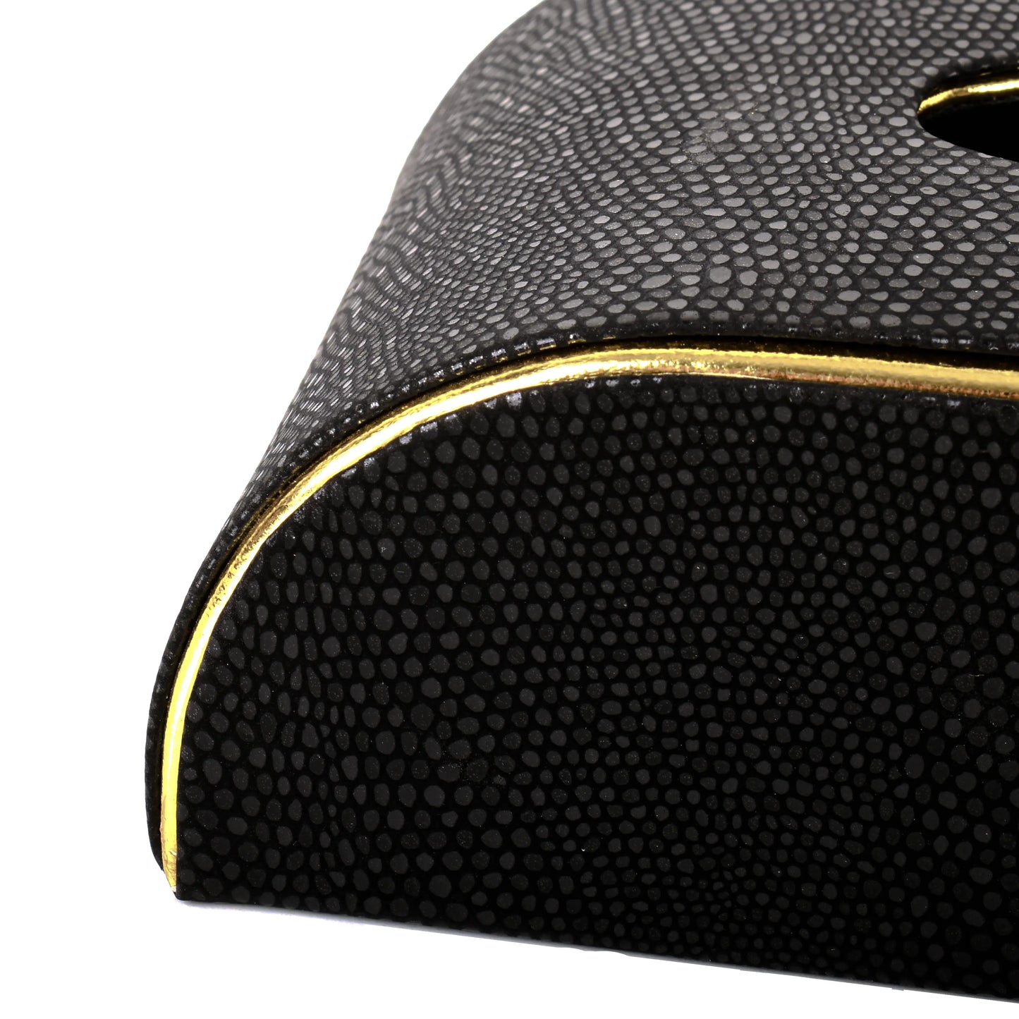 Leatherette Curve Tissue Holder | Black | Serpentine Ichkan