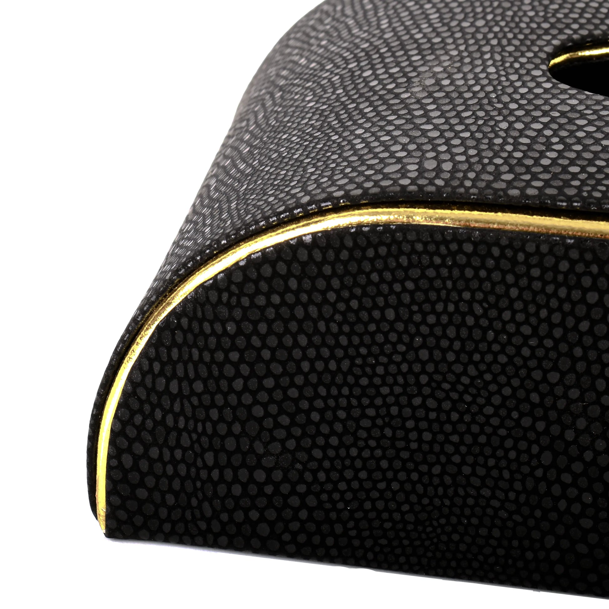 Leatherette Curve Tissue Holder | Black | Serpentine Ichkan