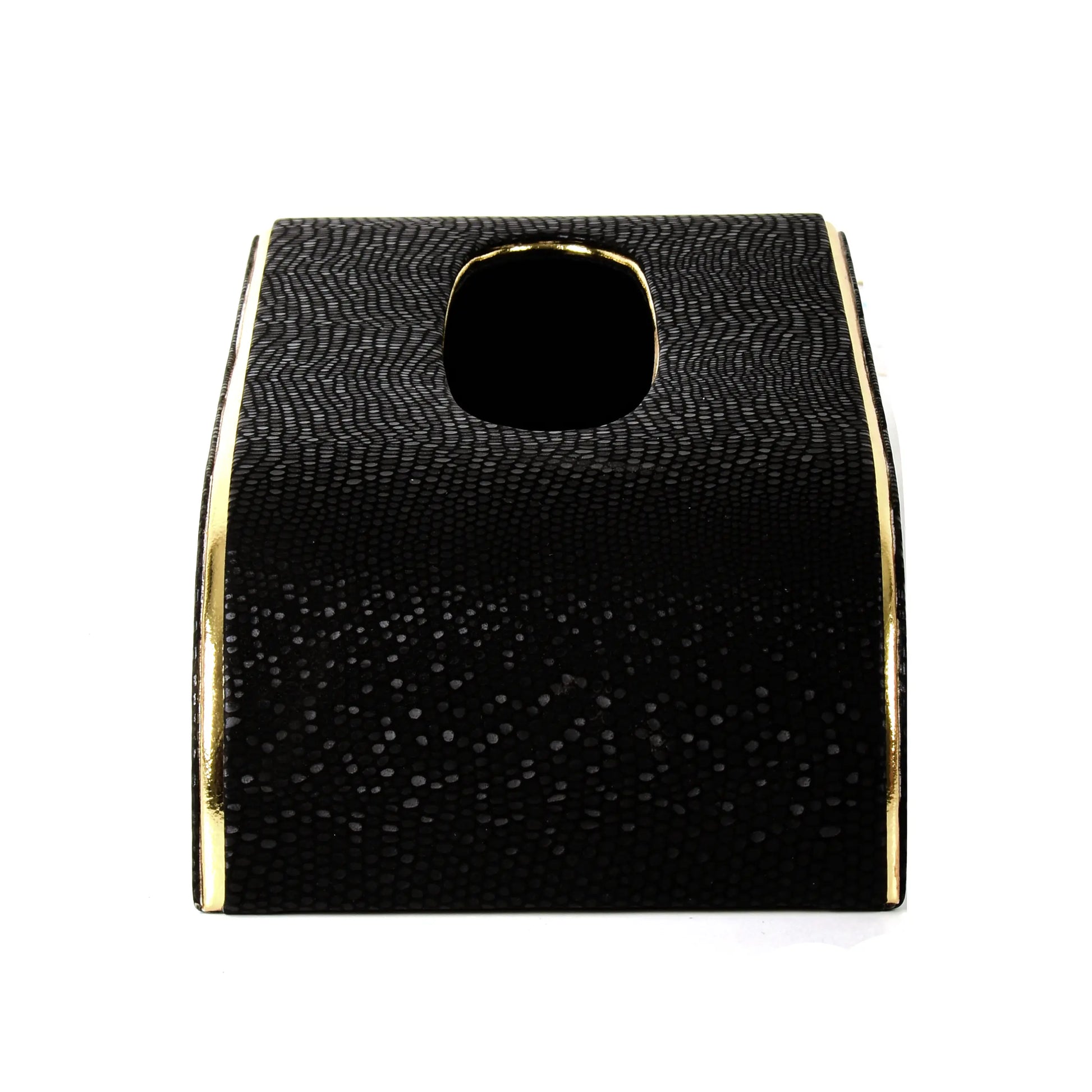 Leatherette Curve Tissue Holder | Black | Serpentine Ichkan