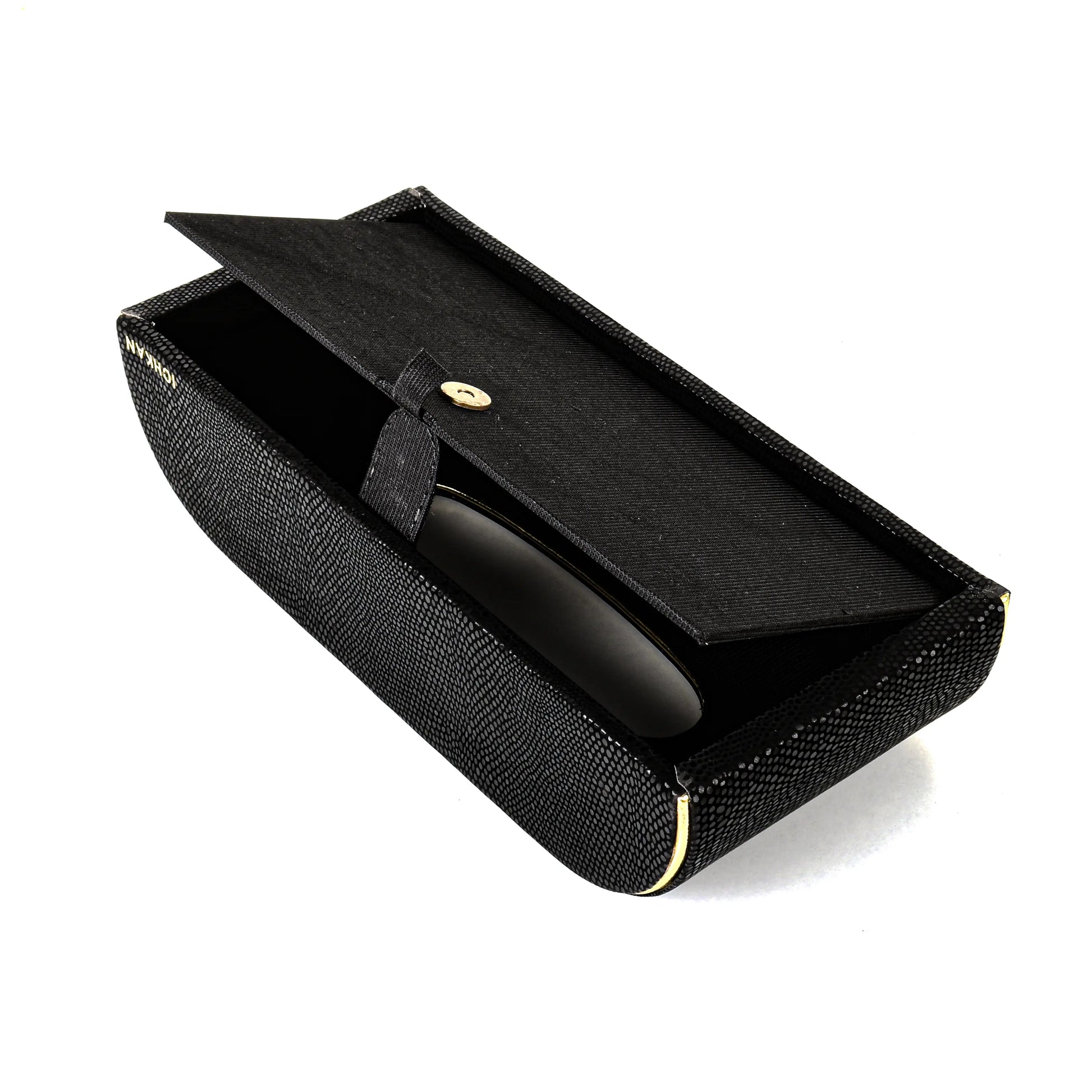 Leatherette Curve Tissue Holder | Black | Serpentine Ichkan