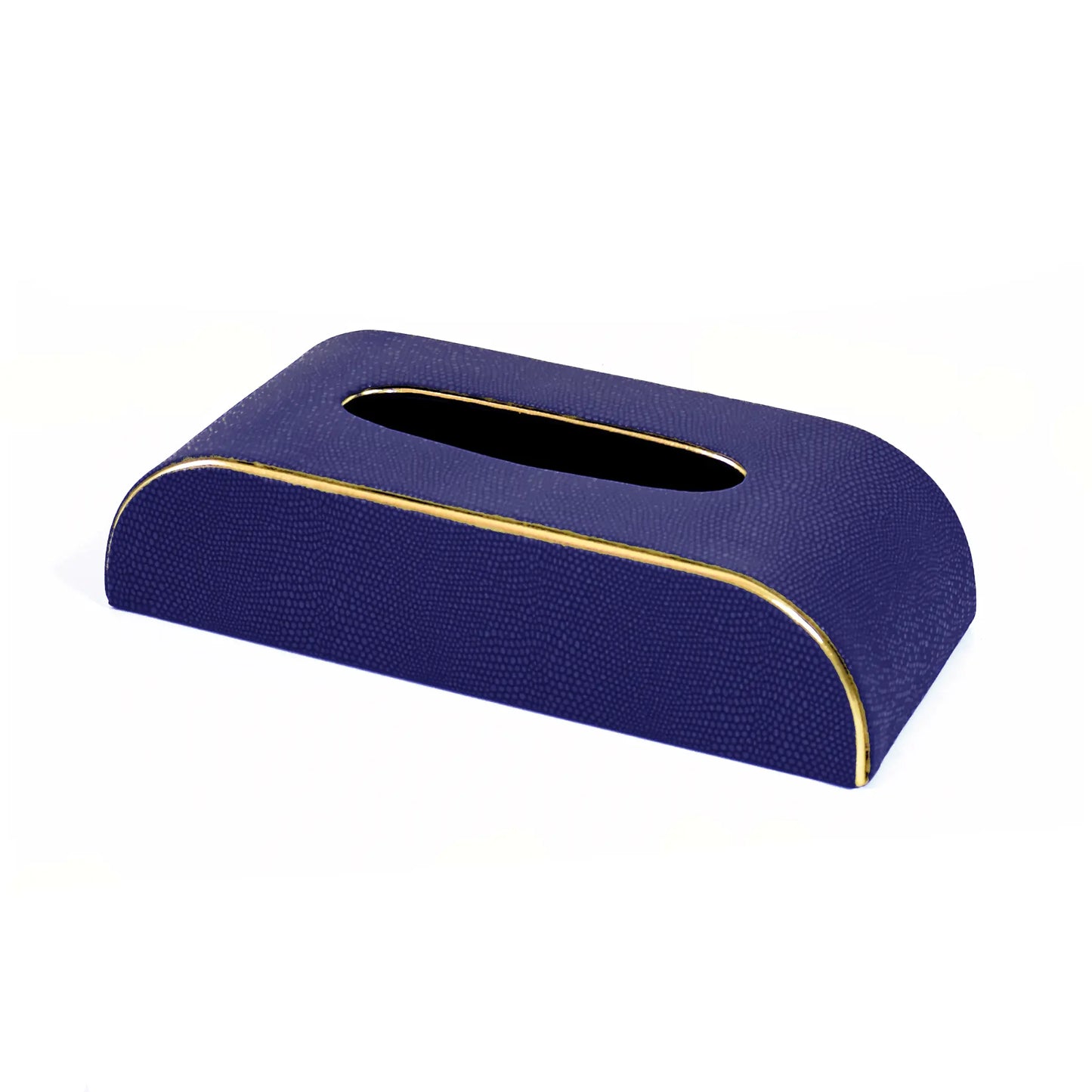 Leatherette Curve Tissue Holder | Blue | Serpentine Ichkan