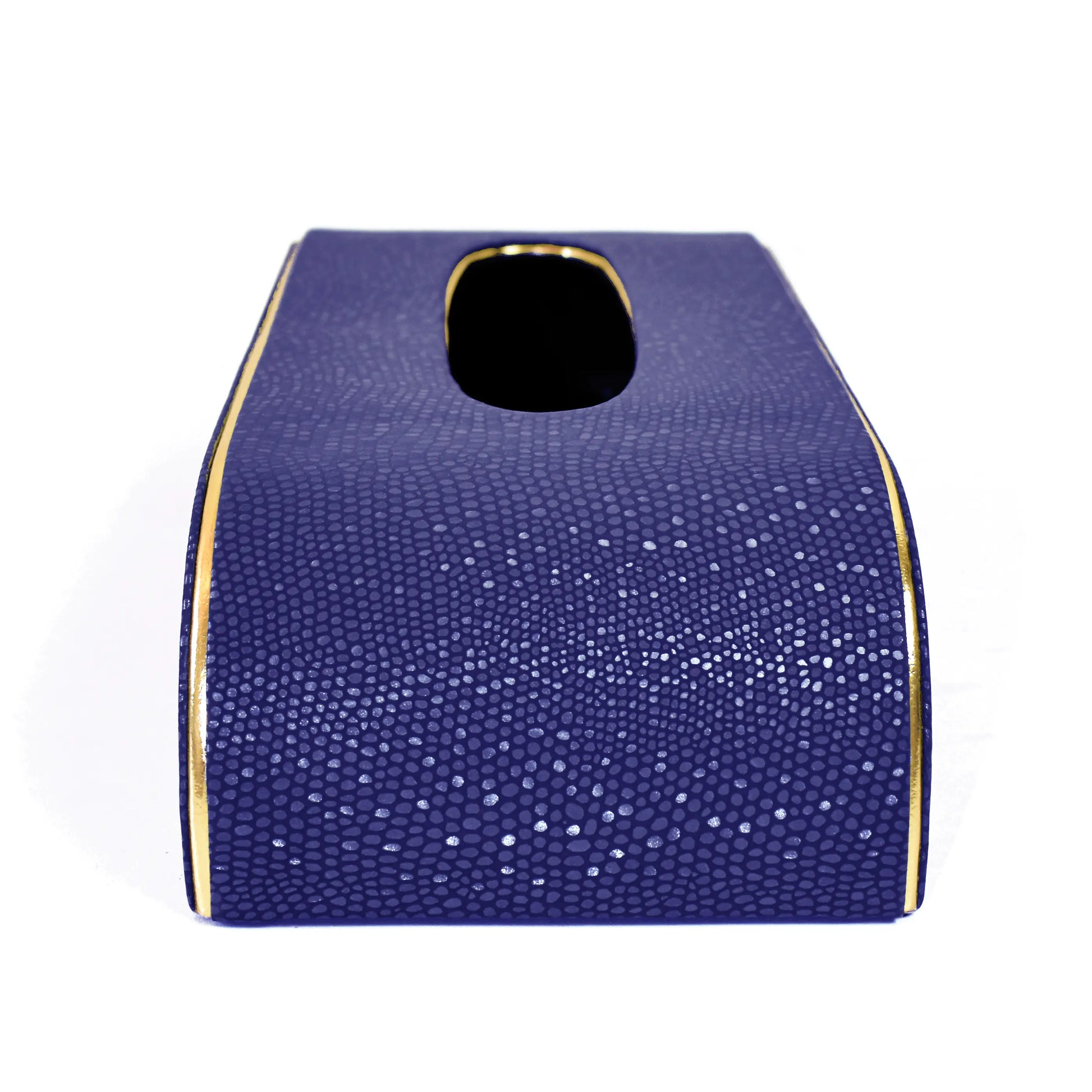 Leatherette Curve Tissue Holder | Blue | Serpentine Ichkan