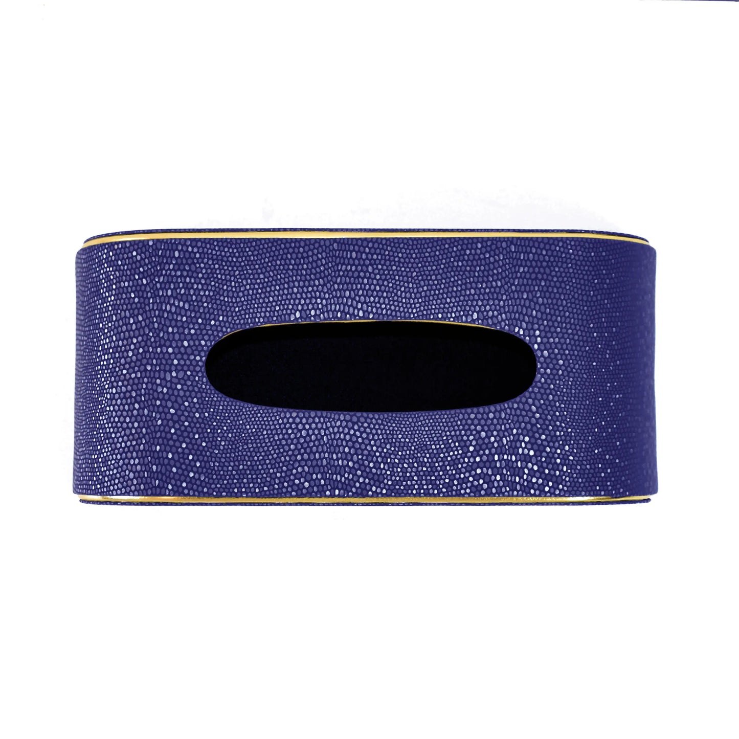 Leatherette Curve Tissue Holder | Blue | Serpentine Ichkan