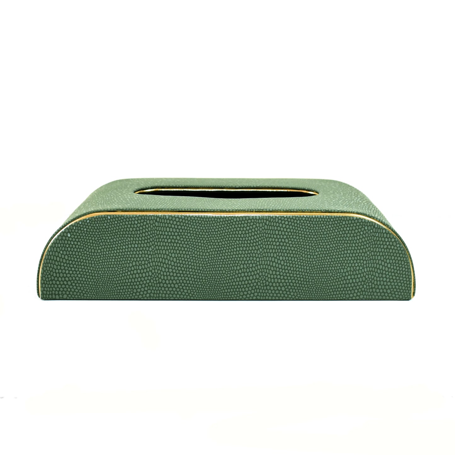 Leatherette Curve Tissue Holder | Olive Green | Serpentine Ichkan