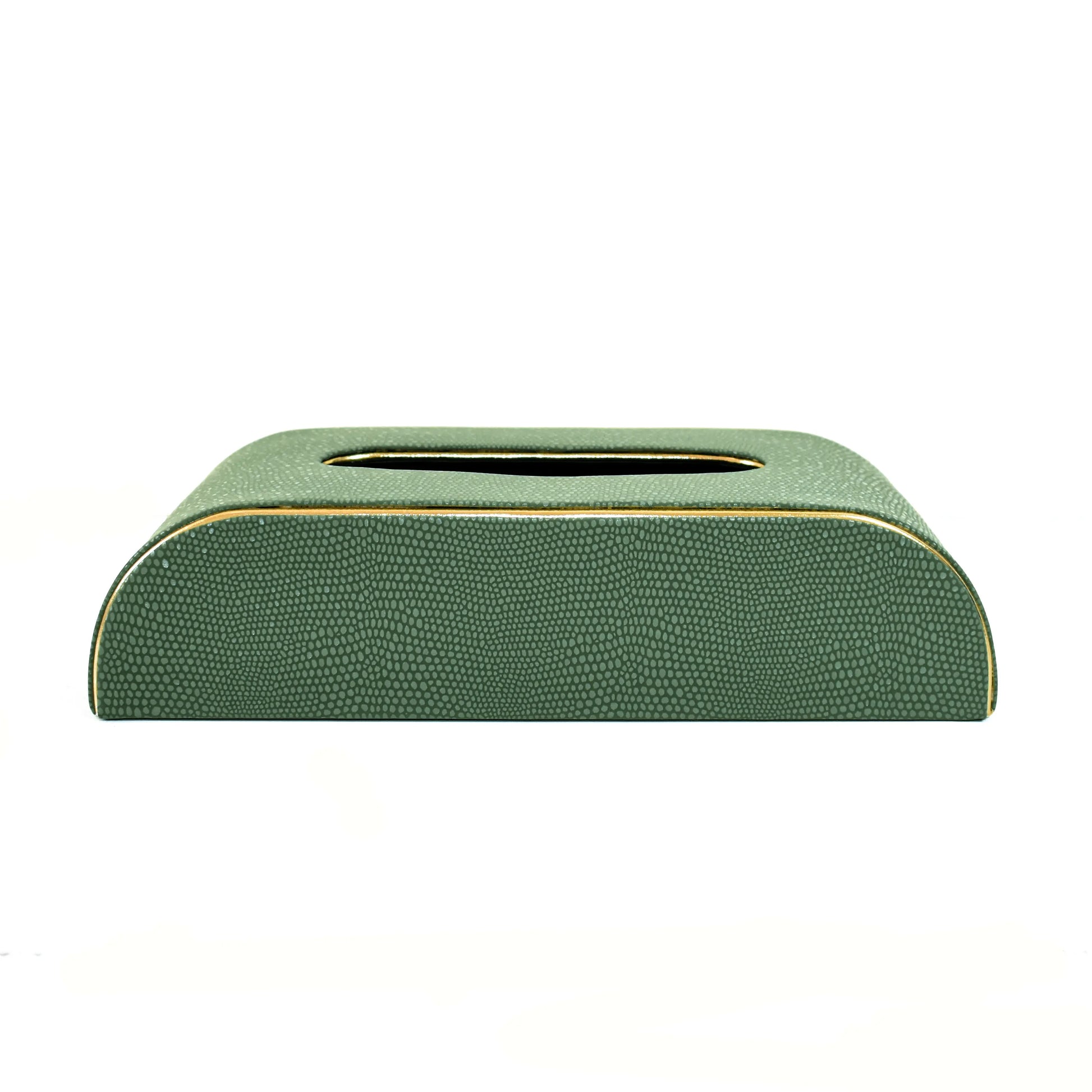 Leatherette Curve Tissue Holder | Olive Green | Serpentine Ichkan