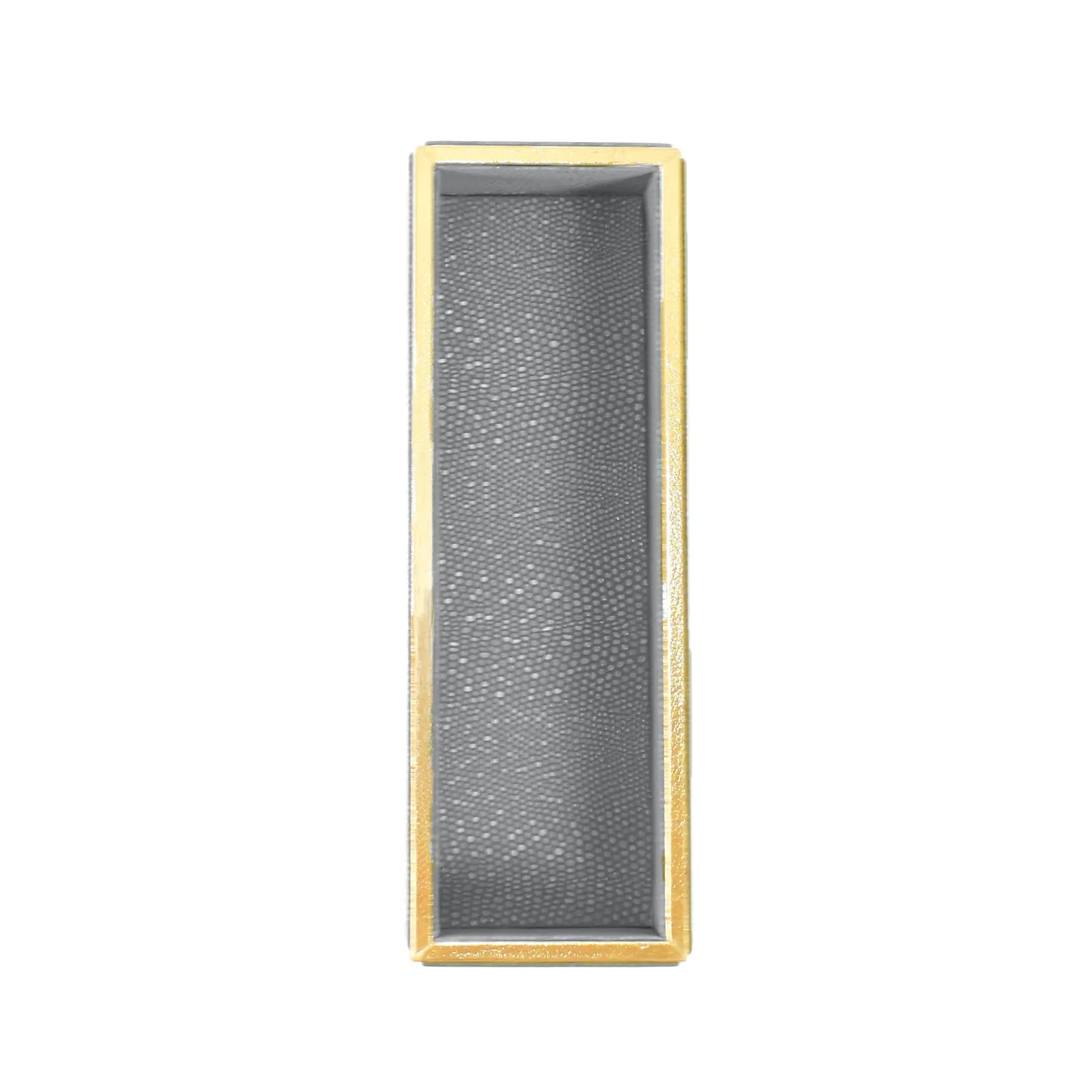 Leatherette Rectangle Long Cutlery Tray | Grey | Serpentine Ichkan