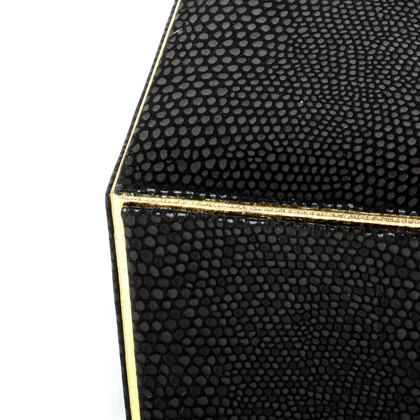 Leatherette Rectangle Tissue Box Holder | Black | Serpentine Ichkan