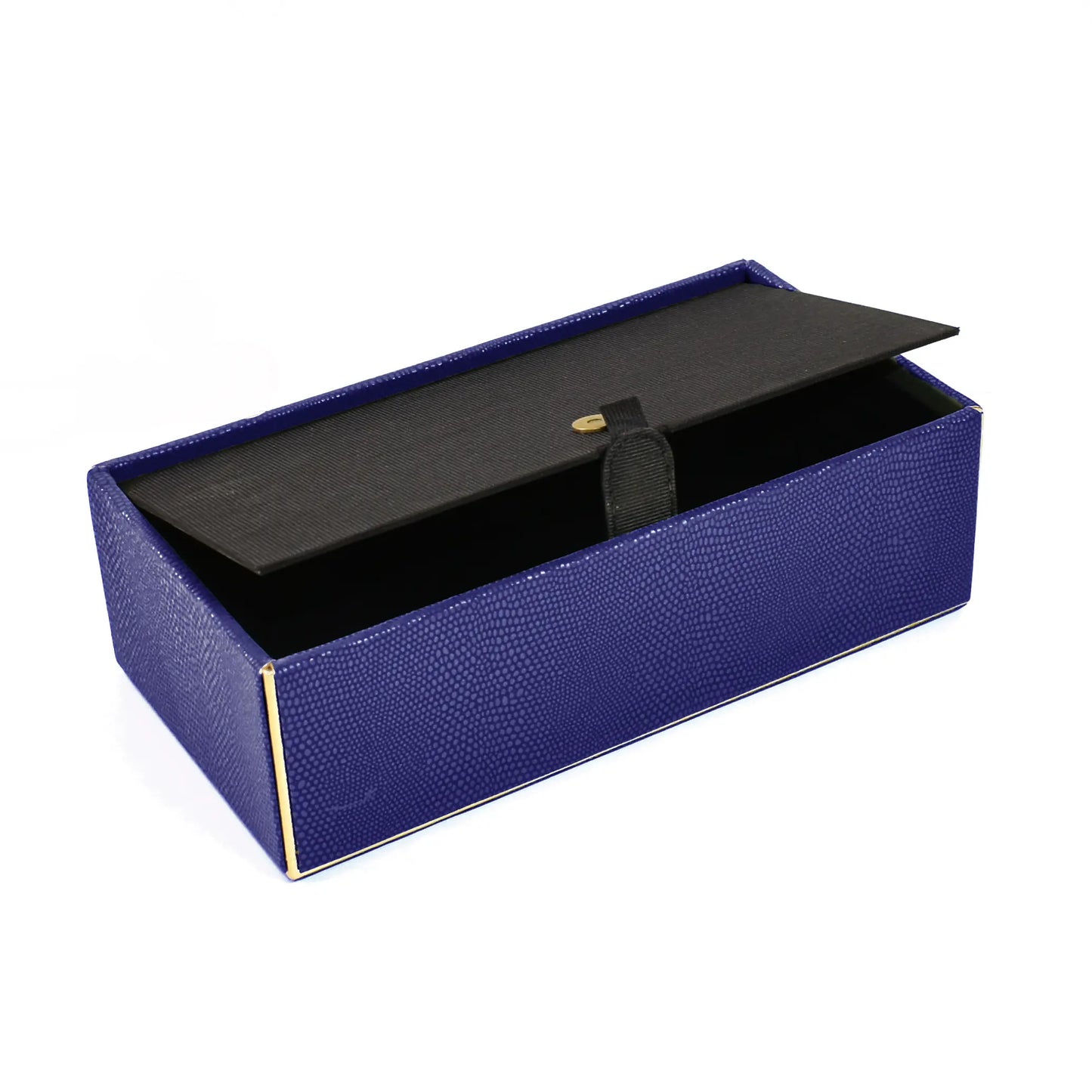 Leatherette Rectangle Tissue Box Holder | Blue | Serpentine Ichkan