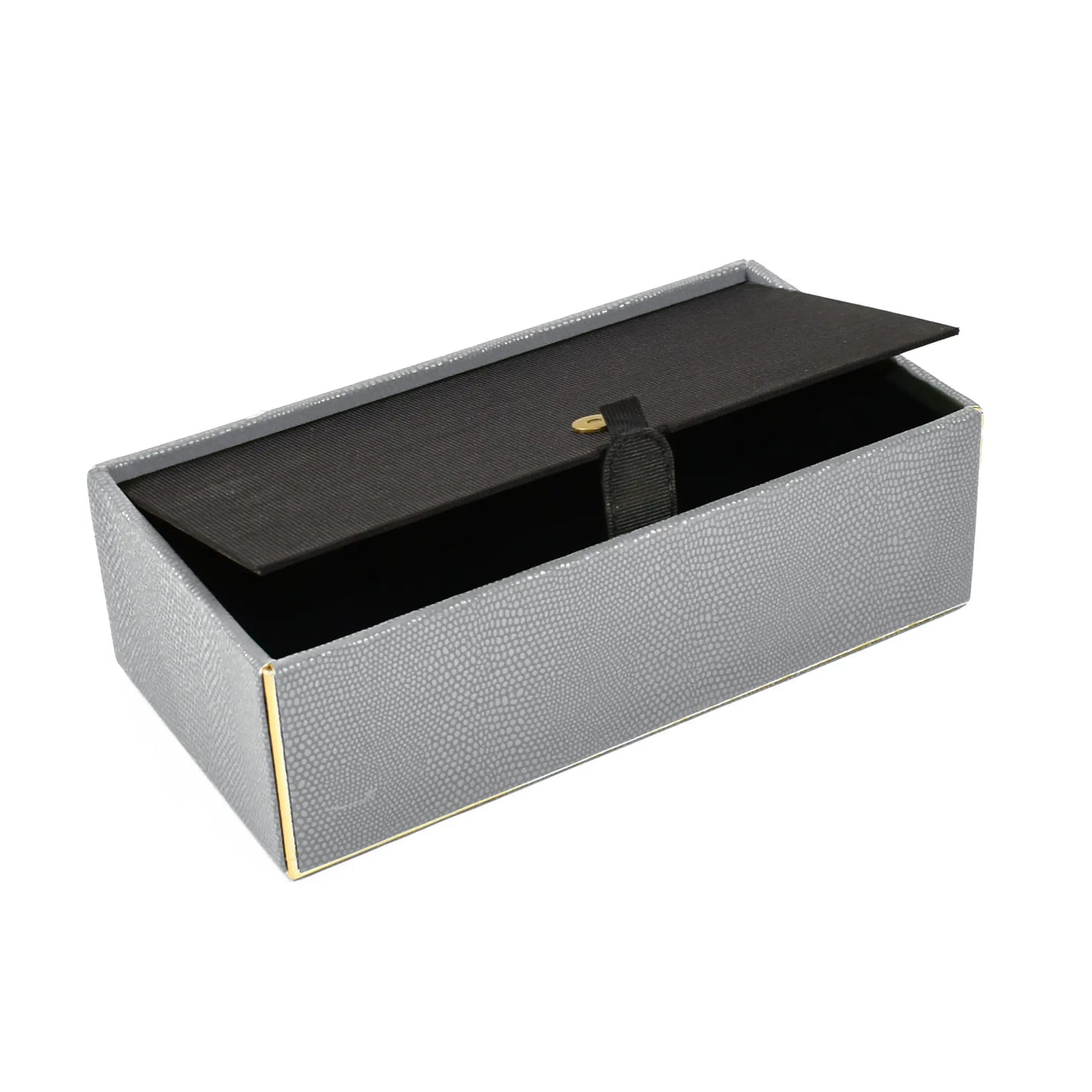 Leatherette Rectangle Tissue Box Holder | Grey | Serpentine Ichkan