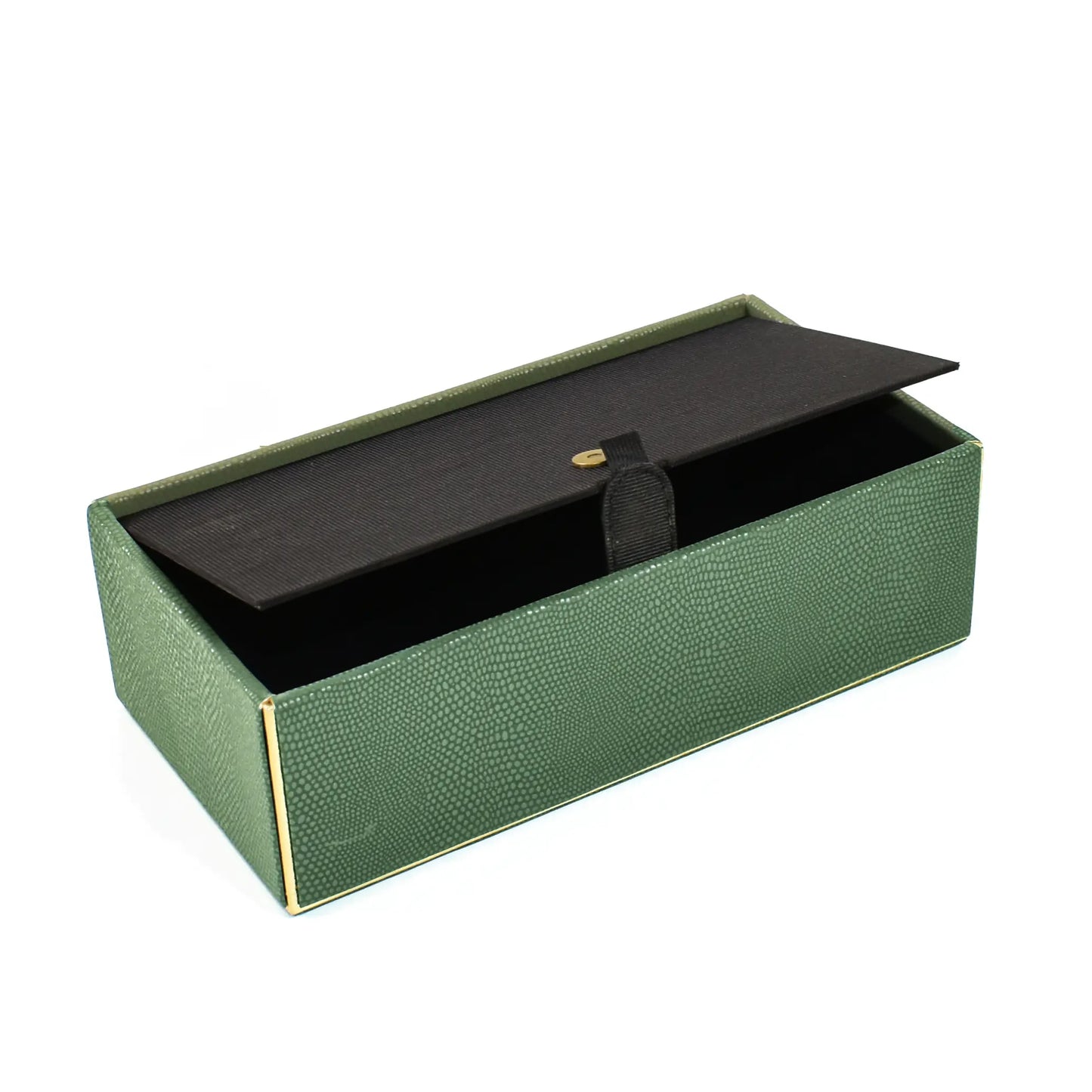 Leatherette Rectangle Tissue Box Holder | Olive Green | Serpentine Ichkan