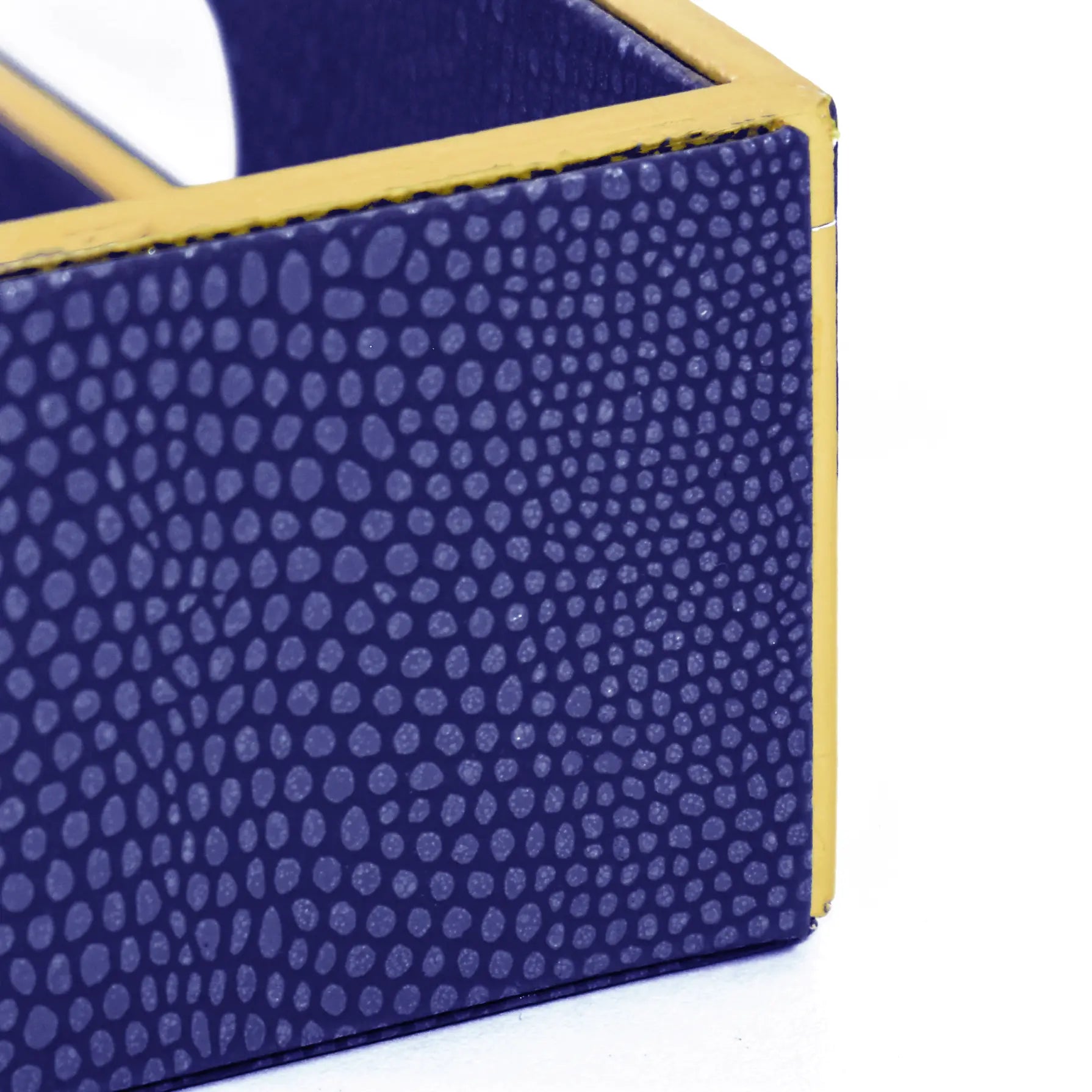 Leatherette Rectangle Serving Tray Small | Blue | Serpentine Ichkan