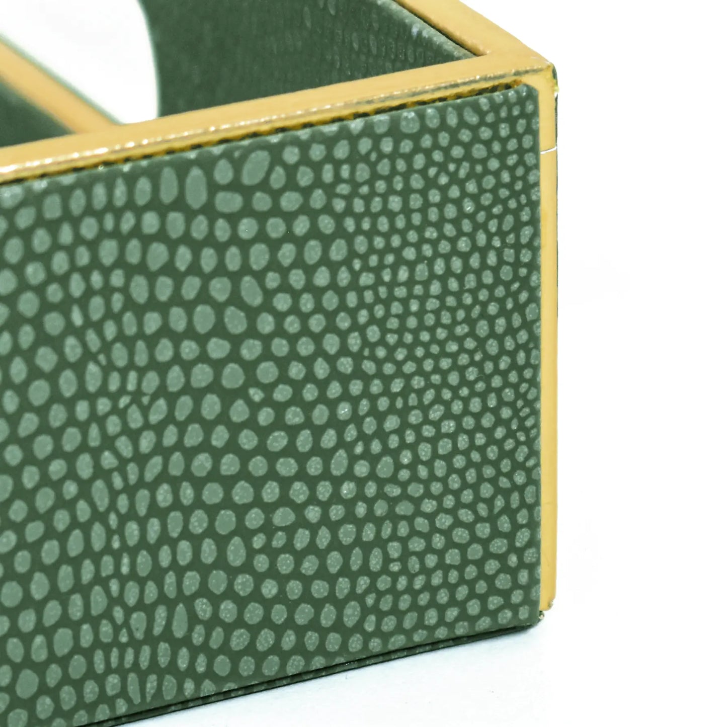 Leatherette Rectangle Serving Tray Small | Olive green | Serpentine Ichkan