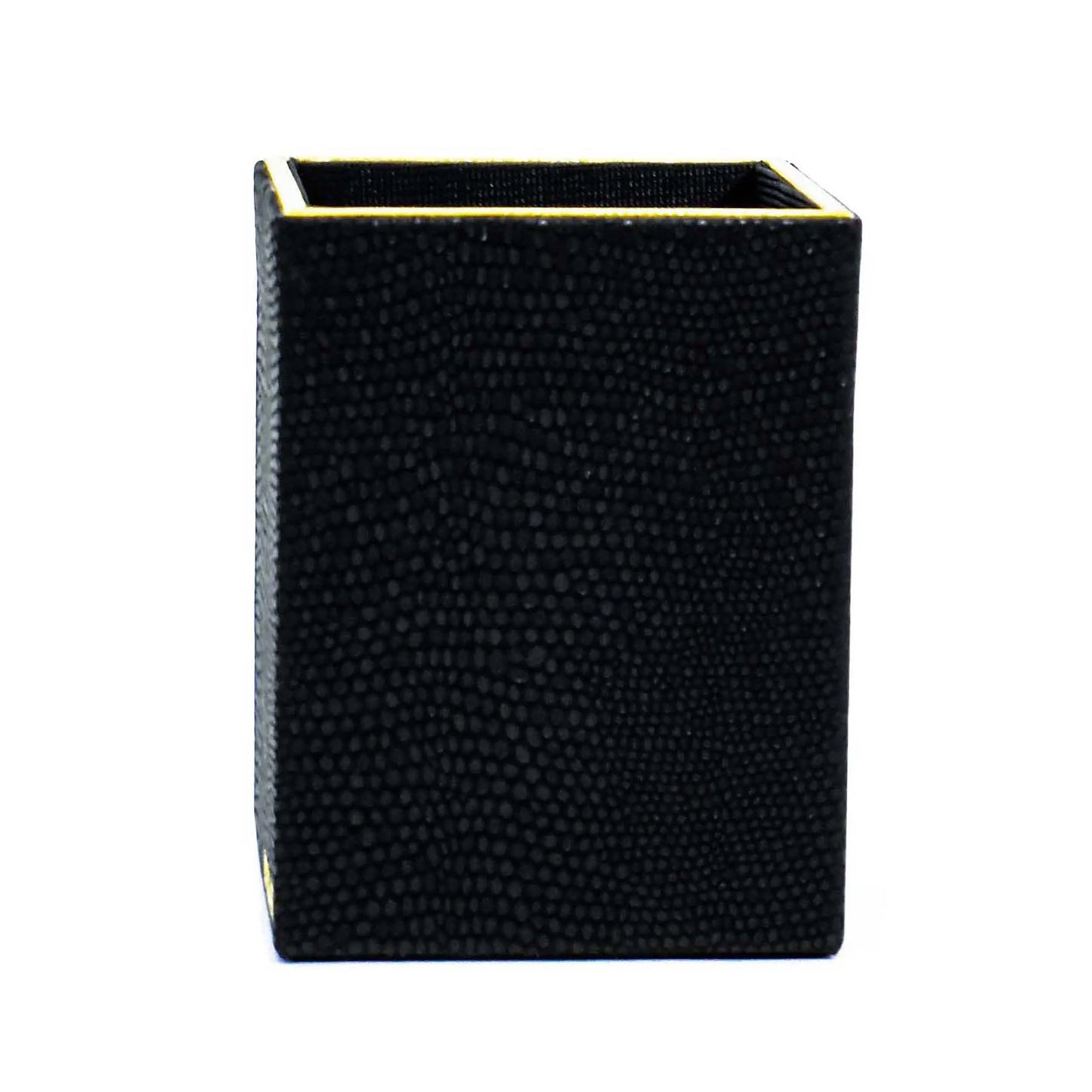 Leatherette Square Pen/Brush Holder | Black | Serpentine Ichkan
