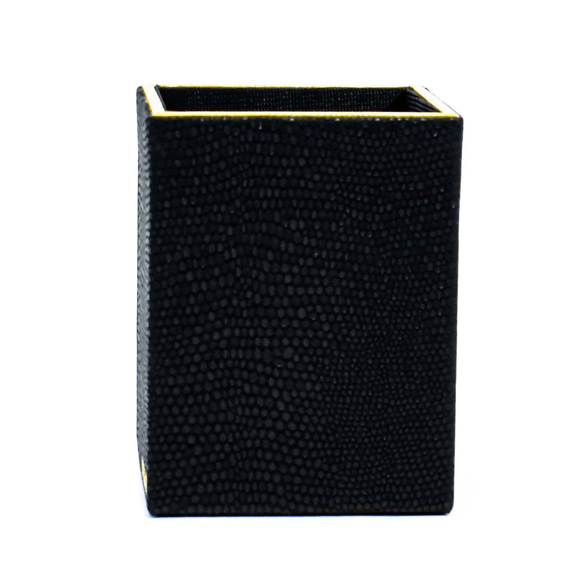 Leatherette Square Pen/Brush Holder | Black | Serpentine Ichkan