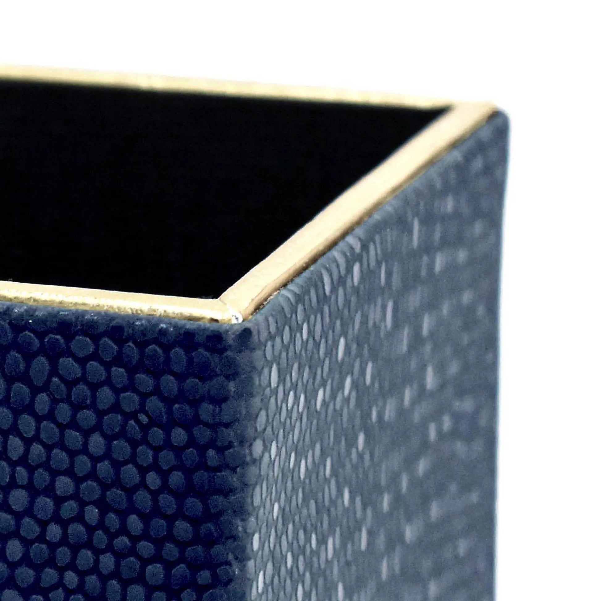Leatherette Square Pen/Brush Holder | Blue | Serpentine Ichkan