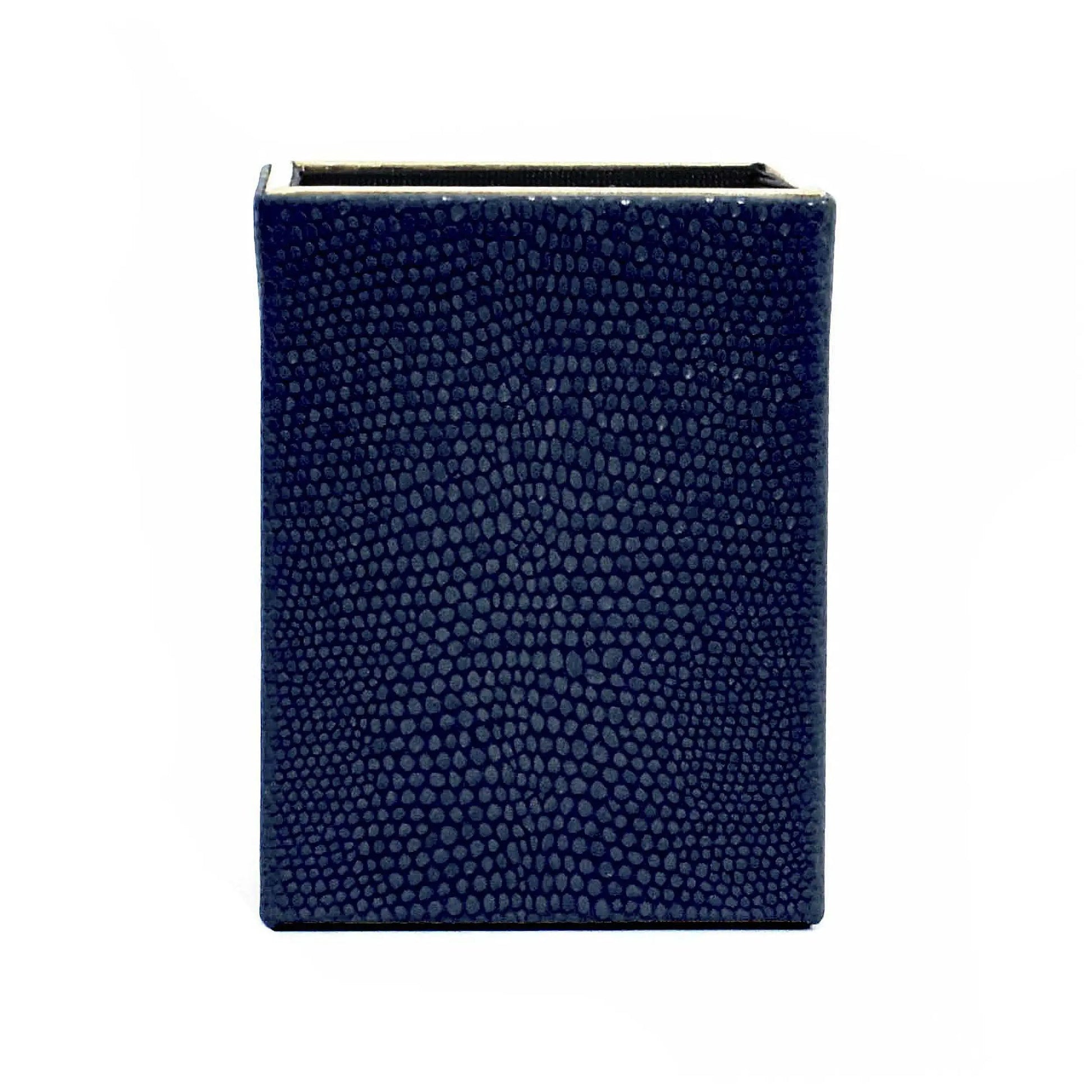 Leatherette Square Pen/Brush Holder | Blue | Serpentine Ichkan