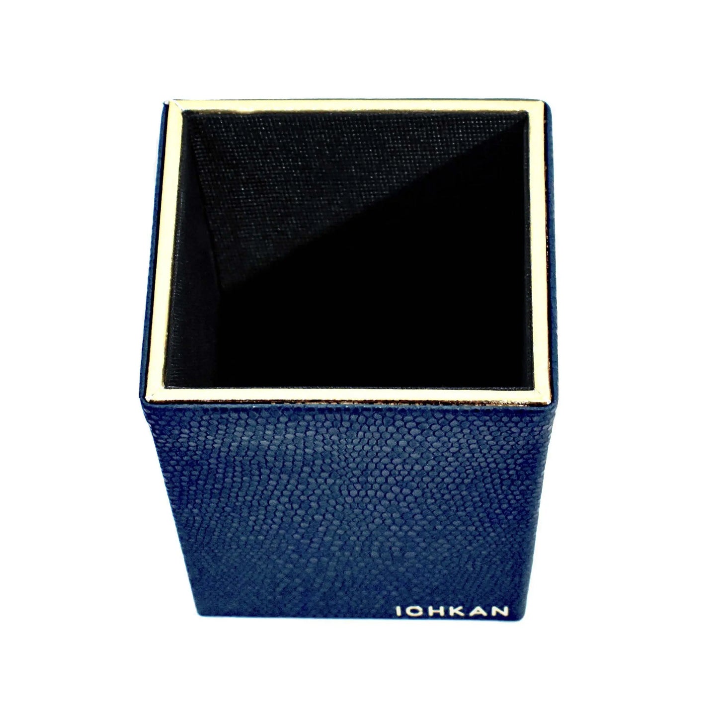 Leatherette Square Pen/Brush Holder | Blue | Serpentine Ichkan