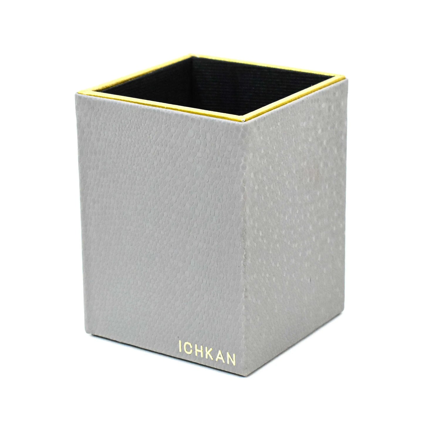 Leatherette Square Pen/Brush Holder | Grey | Serpentine Ichkan