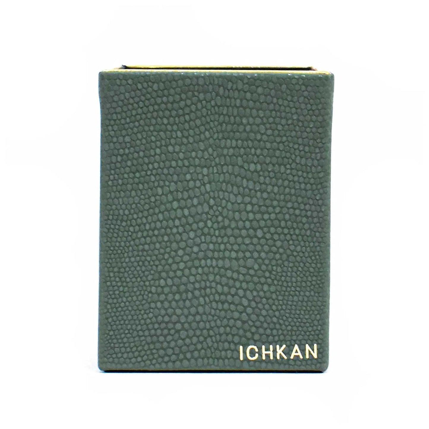 Leatherette Square Pen/Brush Holder | Olive Green | Serpentine Ichkan