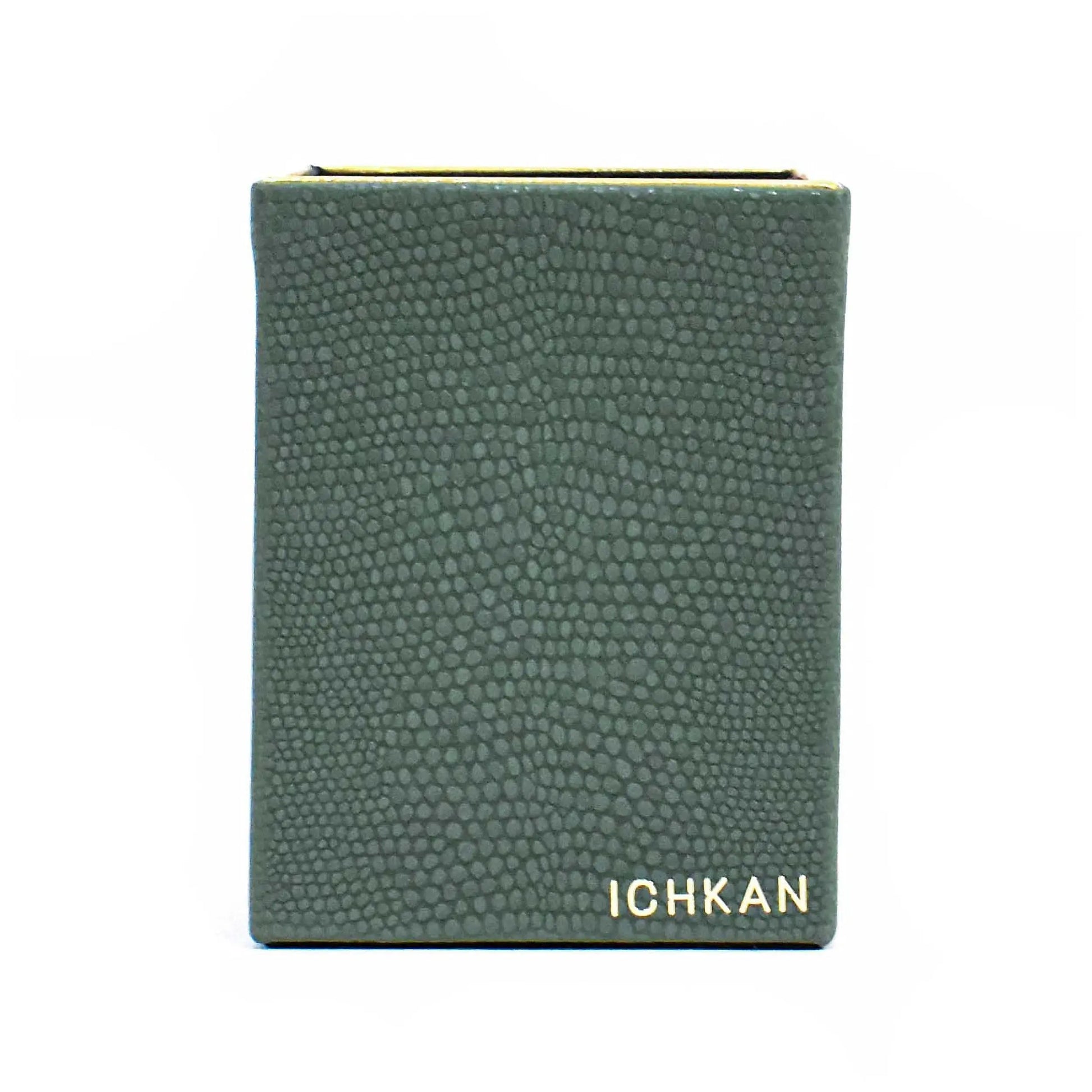 Leatherette Square Pen/Brush Holder | Olive Green | Serpentine Ichkan