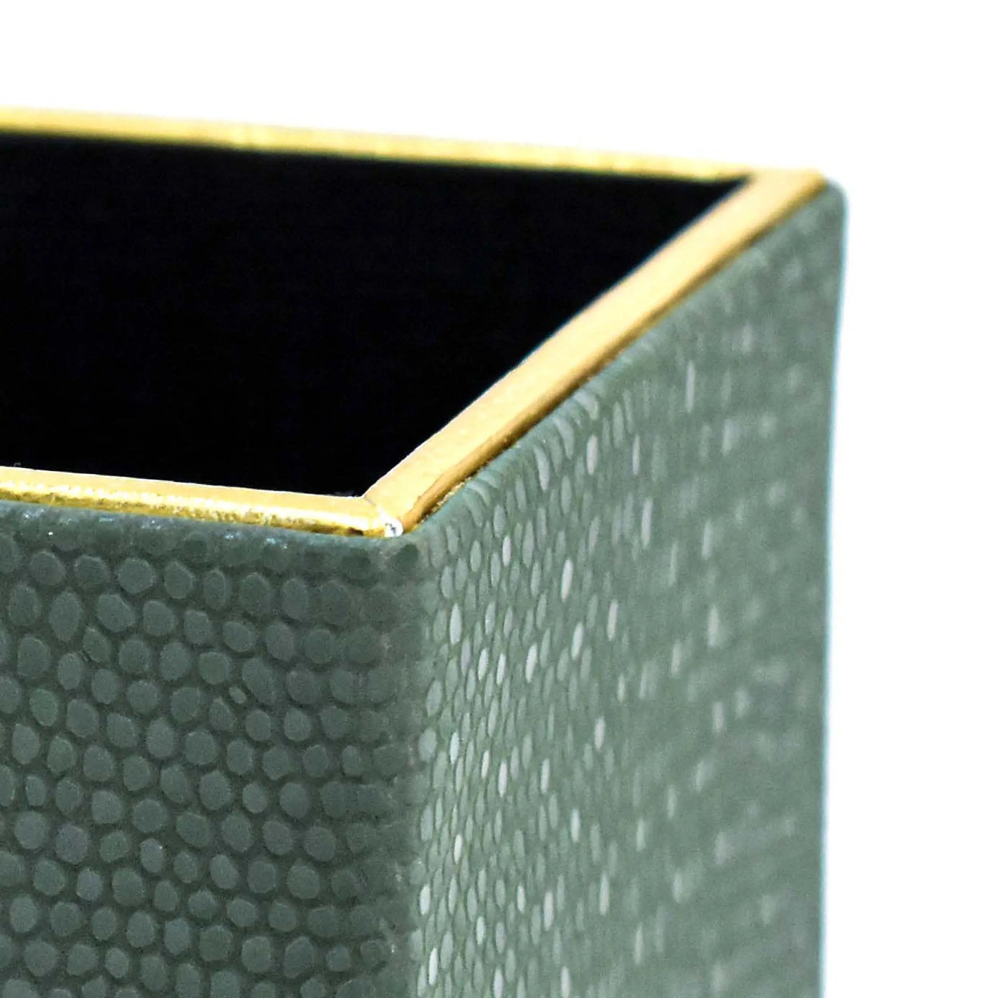 Leatherette Square Pen/Brush Holder | Olive Green | Serpentine Ichkan