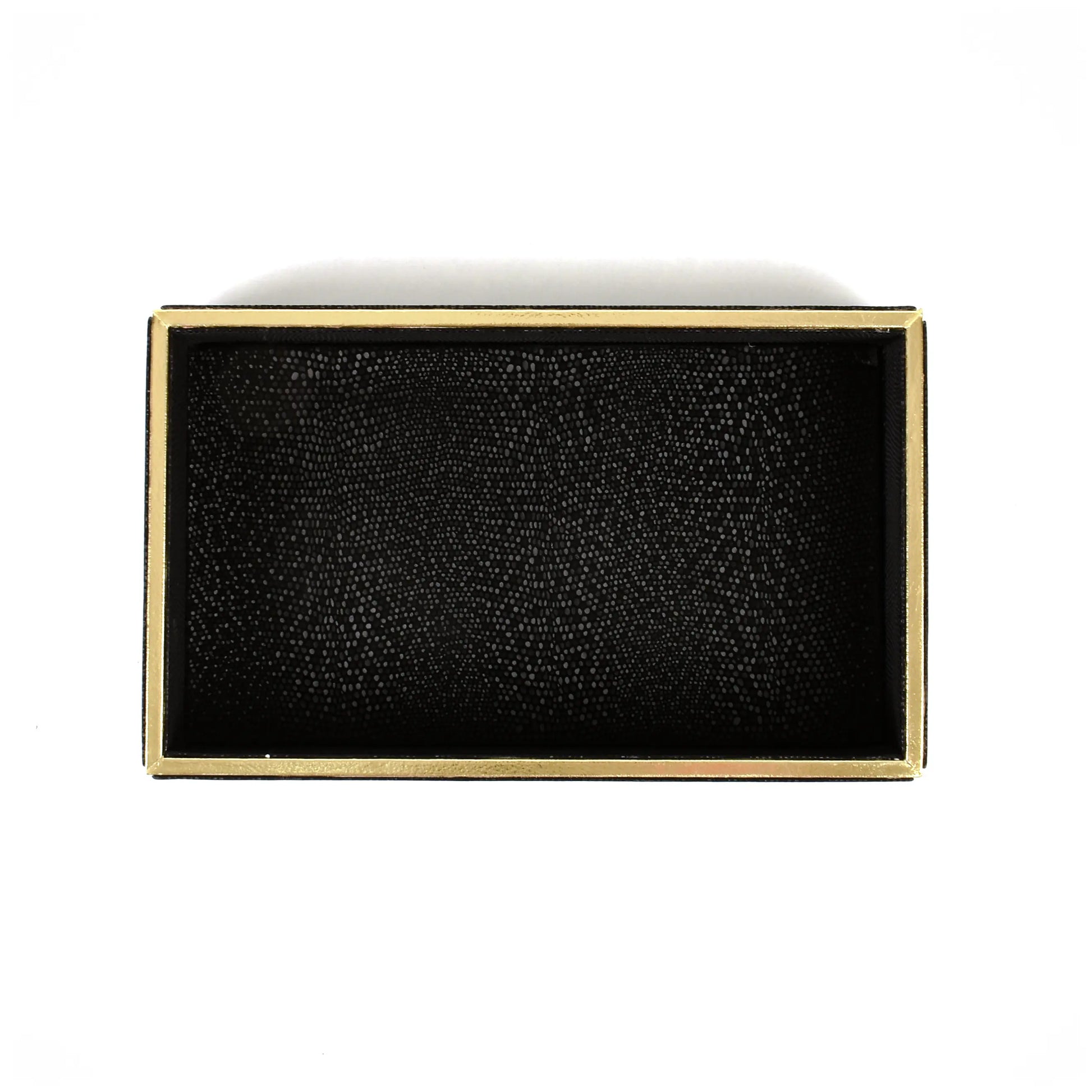 Leatherette Towel/Vanity Tray | Black | Serpentine Ichkan