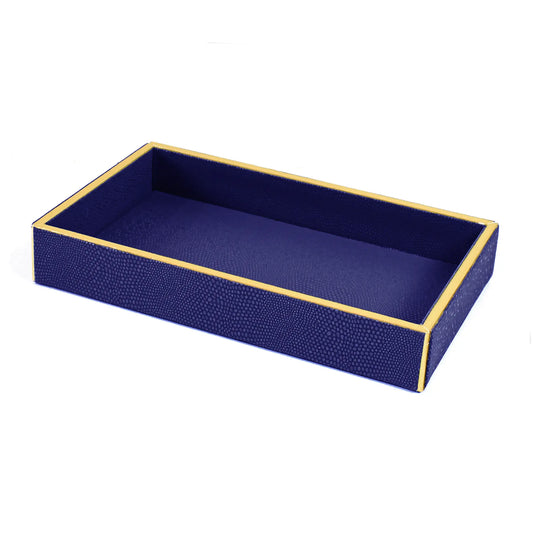 Leatherette Towel/Vanity Tray | Blue | Serpentine Ichkan