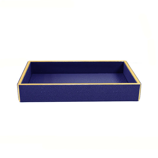 Leatherette Towel/Vanity Tray | Blue | Serpentine Ichkan