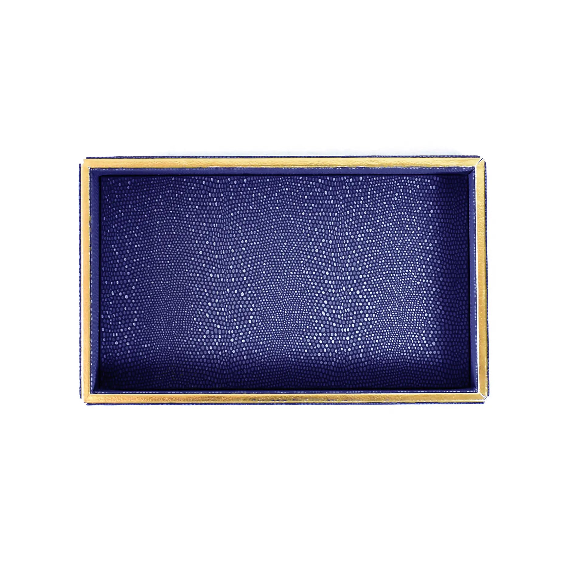 Leatherette Towel/Vanity Tray | Blue | Serpentine Ichkan