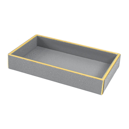 Leatherette Towel/Vanity Tray | Grey | Serpentine Ichkan