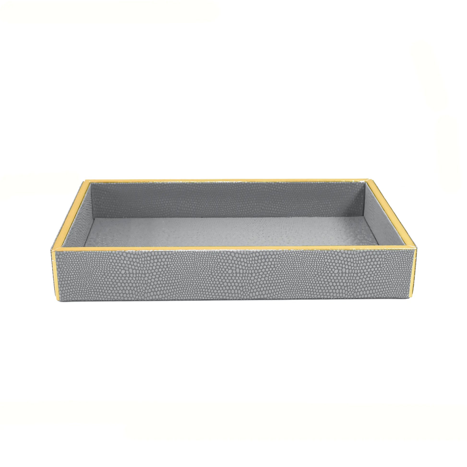 Leatherette Towel/Vanity Tray | Grey | Serpentine Ichkan