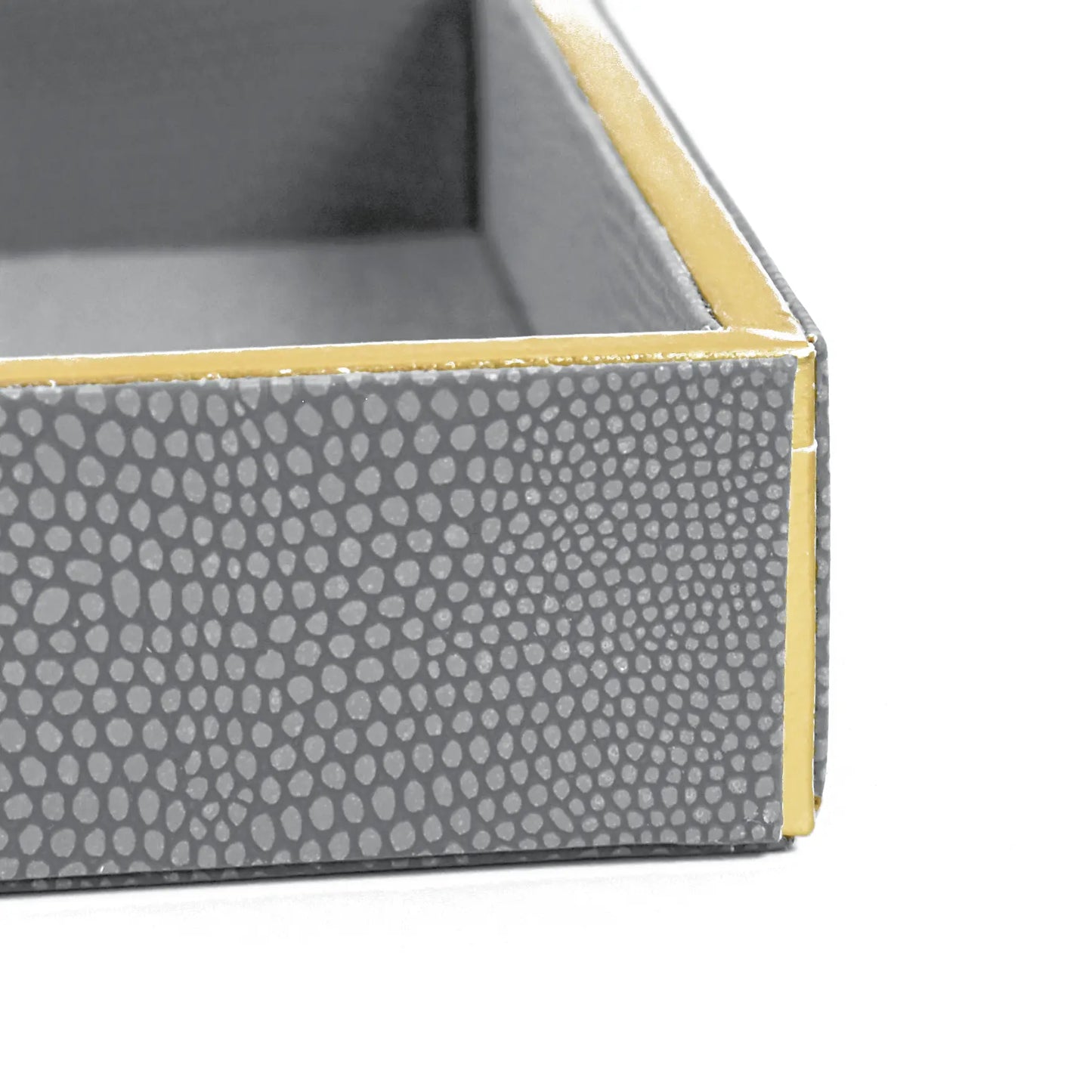 Leatherette Towel/Vanity Tray | Grey | Serpentine Ichkan
