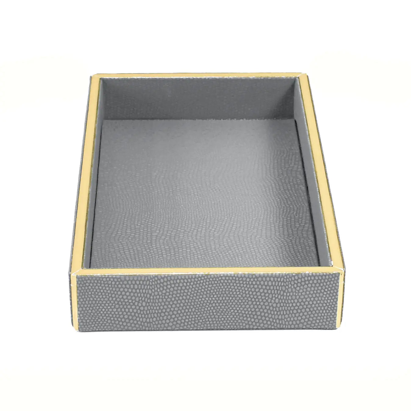 Leatherette Towel/Vanity Tray | Grey | Serpentine Ichkan