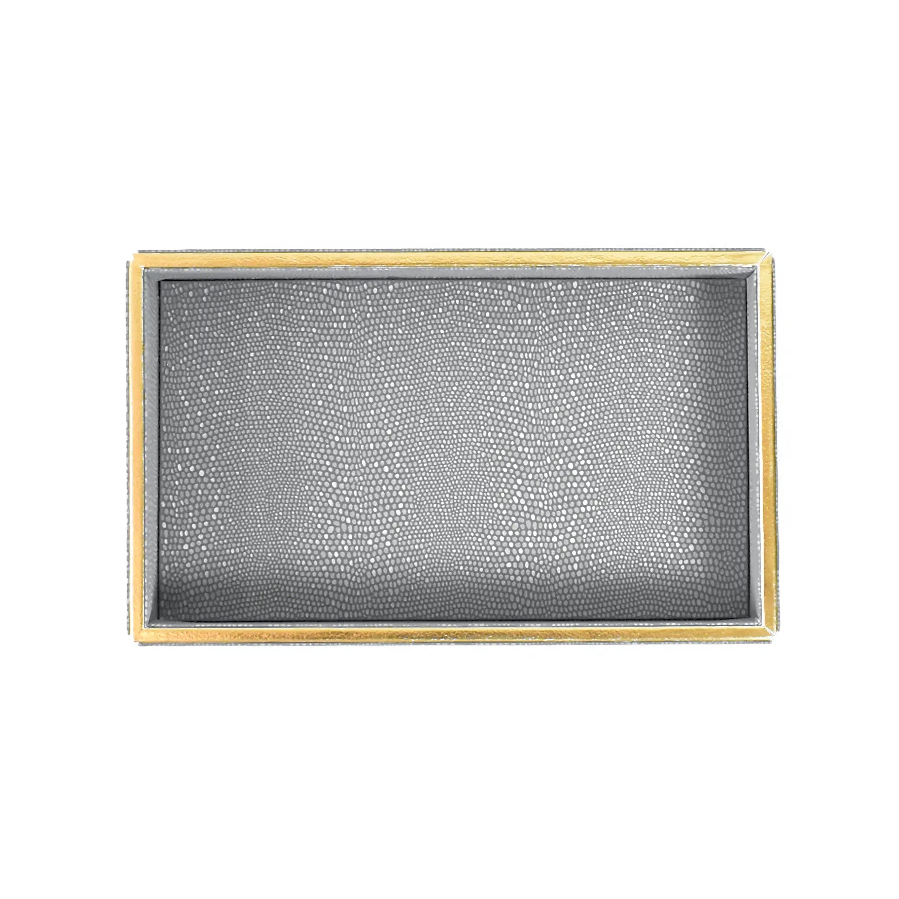 Leatherette Towel/Vanity Tray | Grey | Serpentine Ichkan