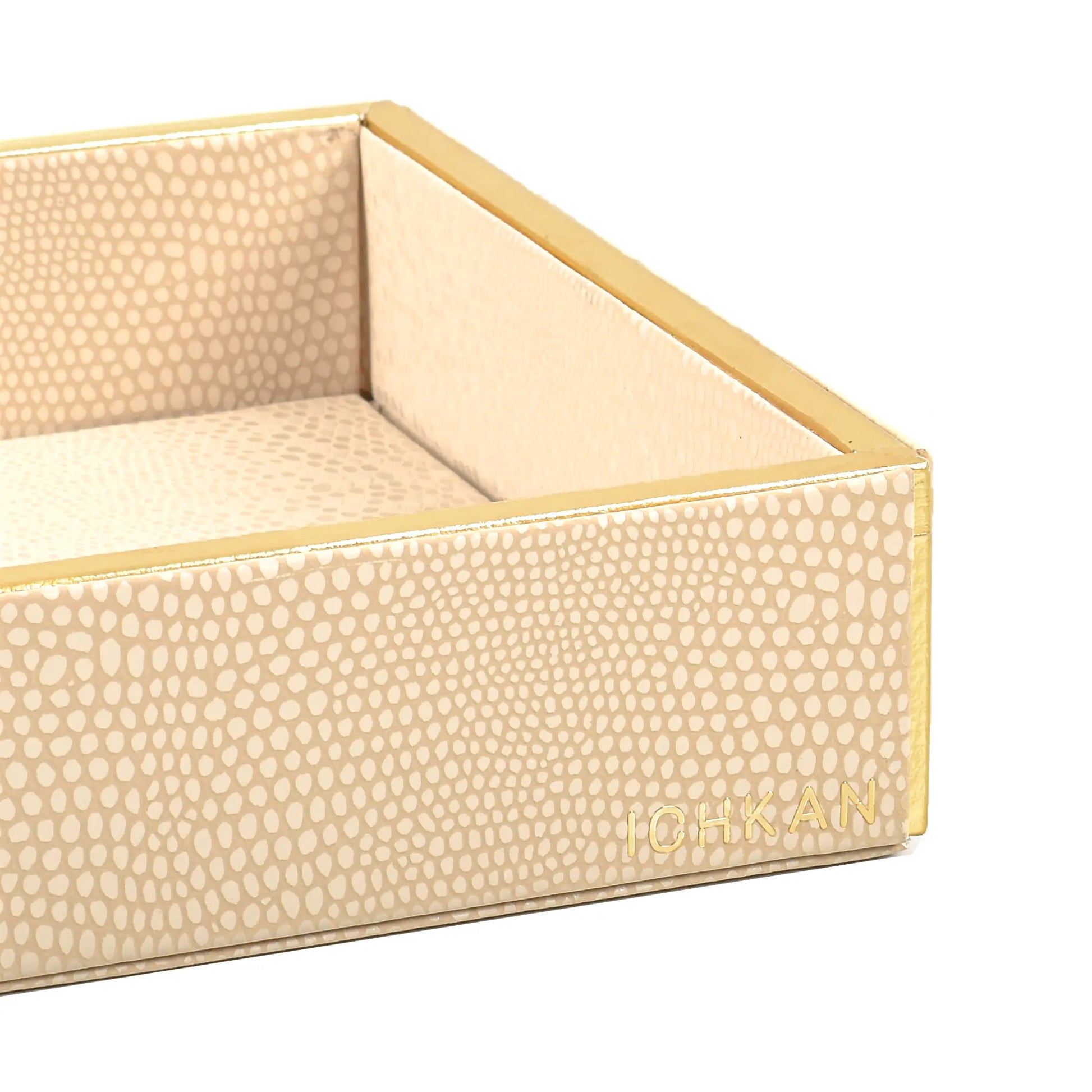Leatherette Towel/Vanity Tray | Ivory | Serpentine Ichkan