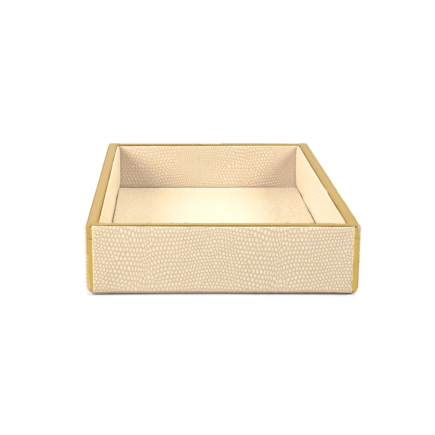 Leatherette Towel/Vanity Tray | Ivory | Serpentine Ichkan