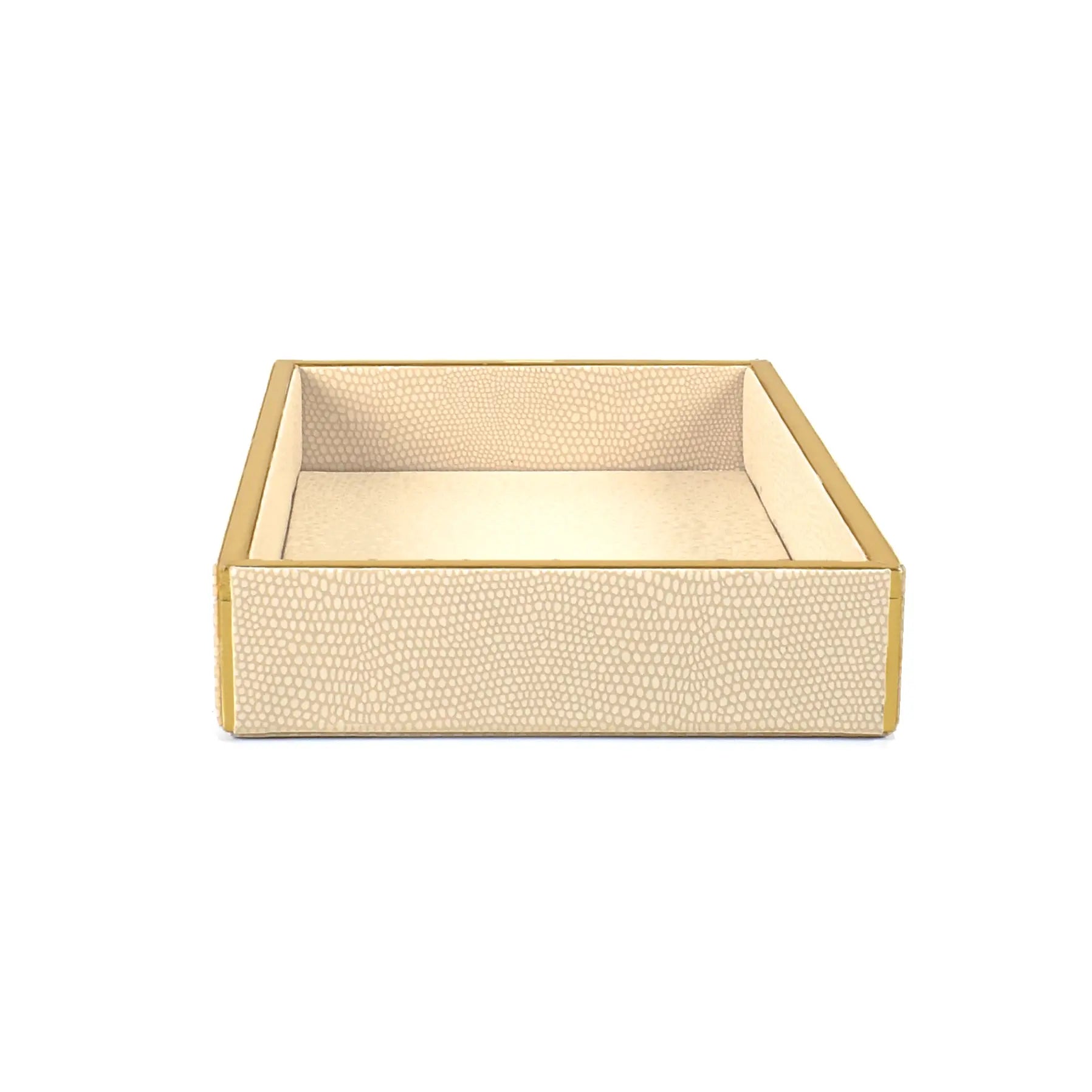 Leatherette Towel/Vanity Tray | Ivory | Serpentine Ichkan