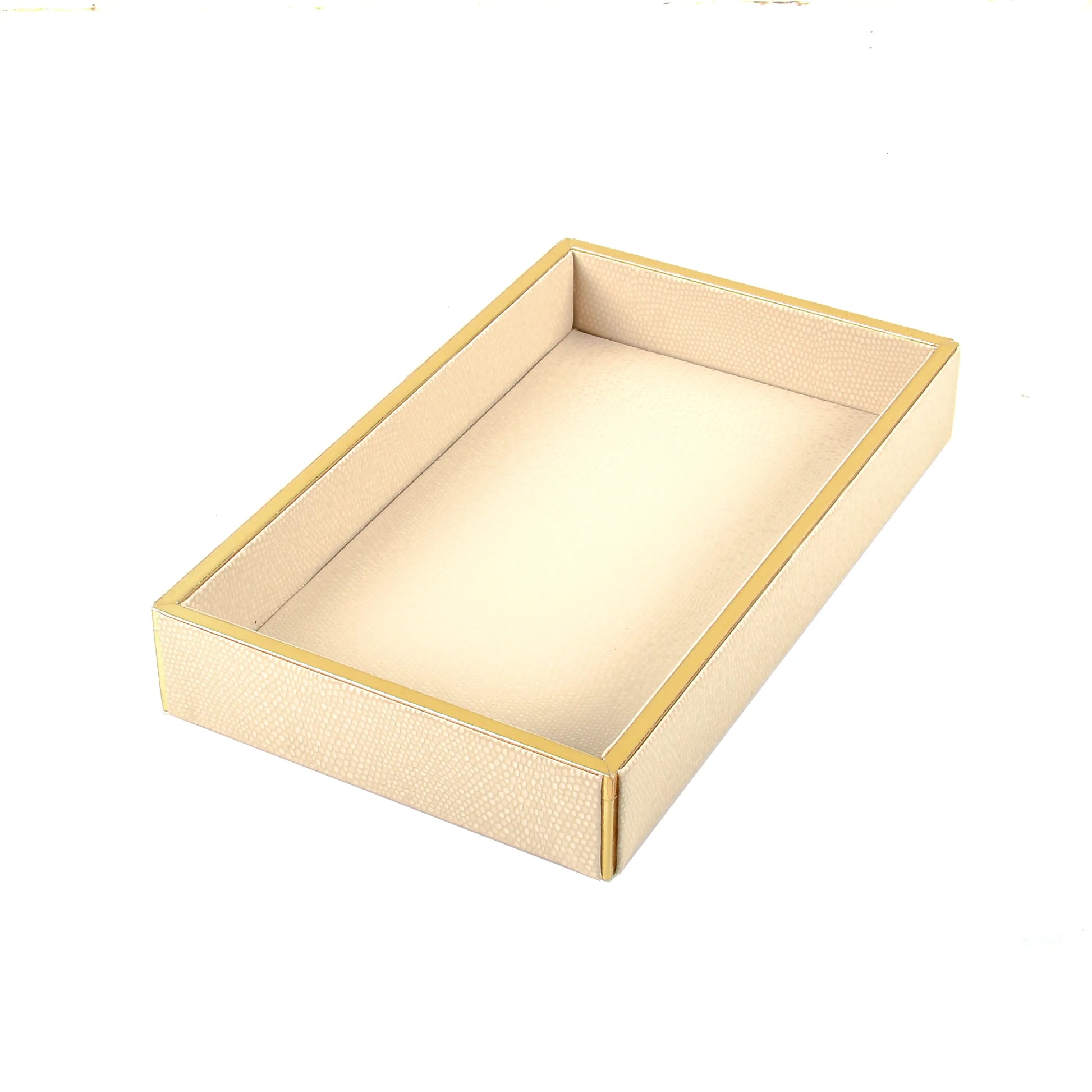 Leatherette Towel/Vanity Tray | Ivory | Serpentine Ichkan