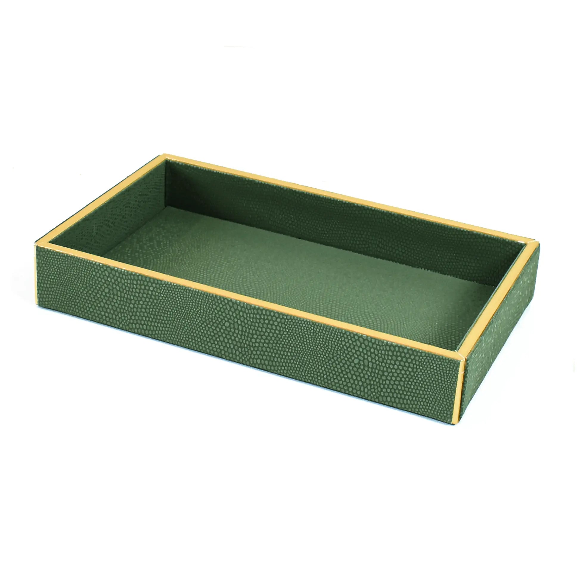 Leatherette Towel/Vanity Tray | Olive Green | Serpentine Ichkan