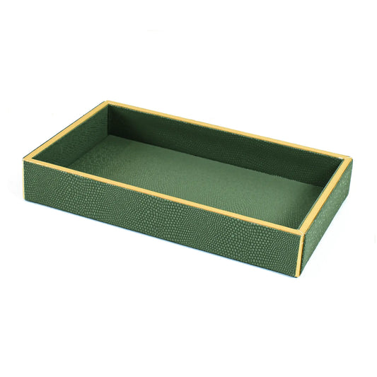Leatherette Towel/Vanity Tray | Olive Green | Serpentine Ichkan
